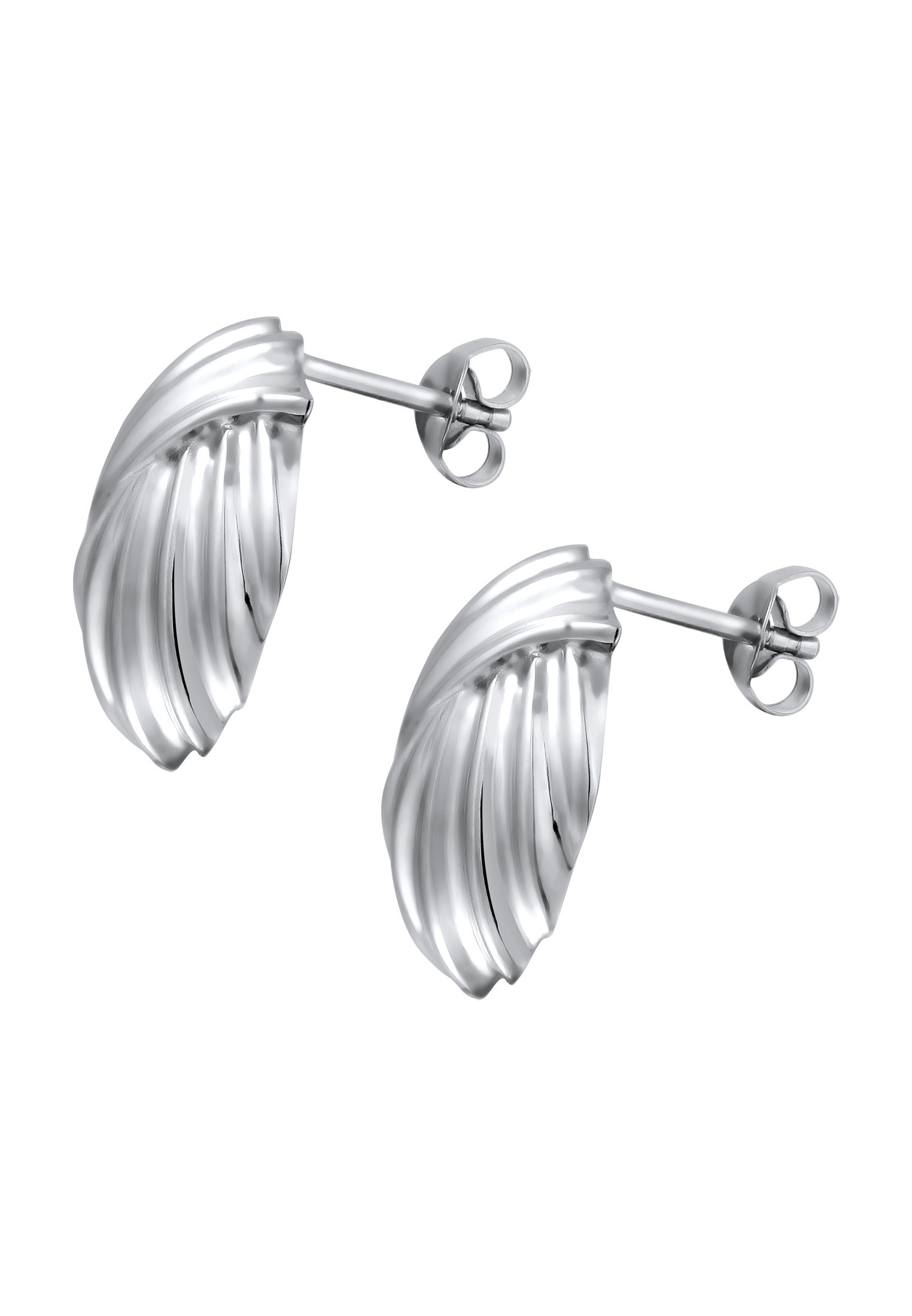 Elli Paar Ohrstecker »Ohrringe Ohrstecker Rund Riffeldesign 925 Sterling Silber«