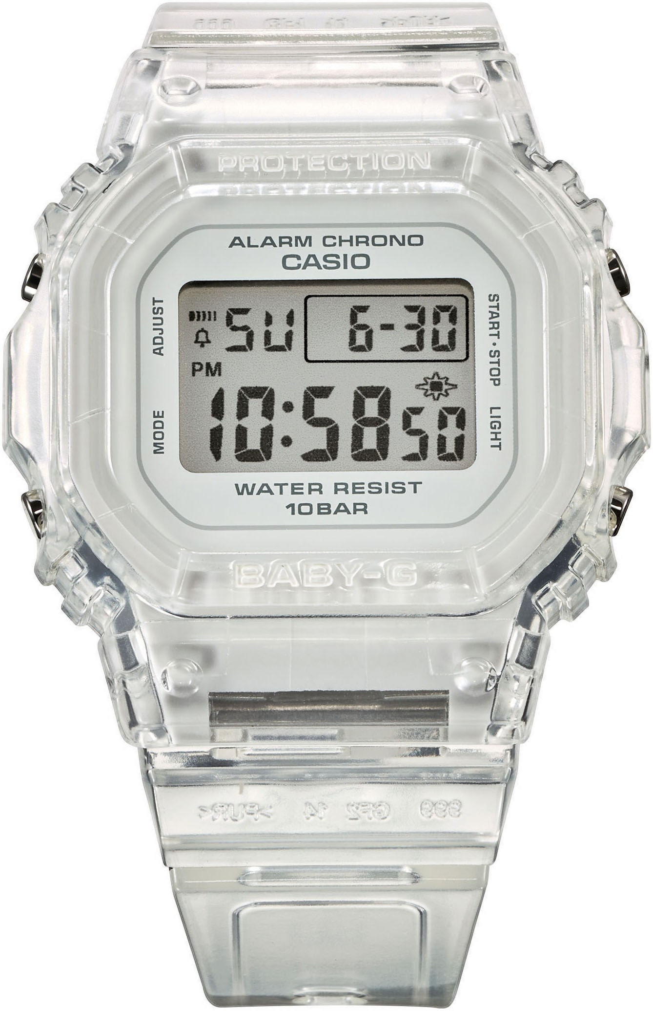 CASIO BABY-G Chronograph, Quarzuhr, Armbanduhr, Damenuhr, automatischer Kalender, digital, Timer