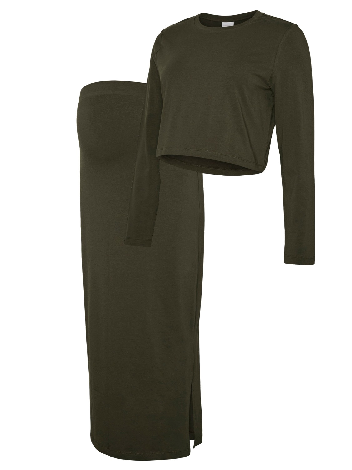 Mamalicious Langarmshirt »MLKERRIE LS TOP AND SKIRT JRS SET NOOS« Set, 2 Baumwollmischung, regular fit