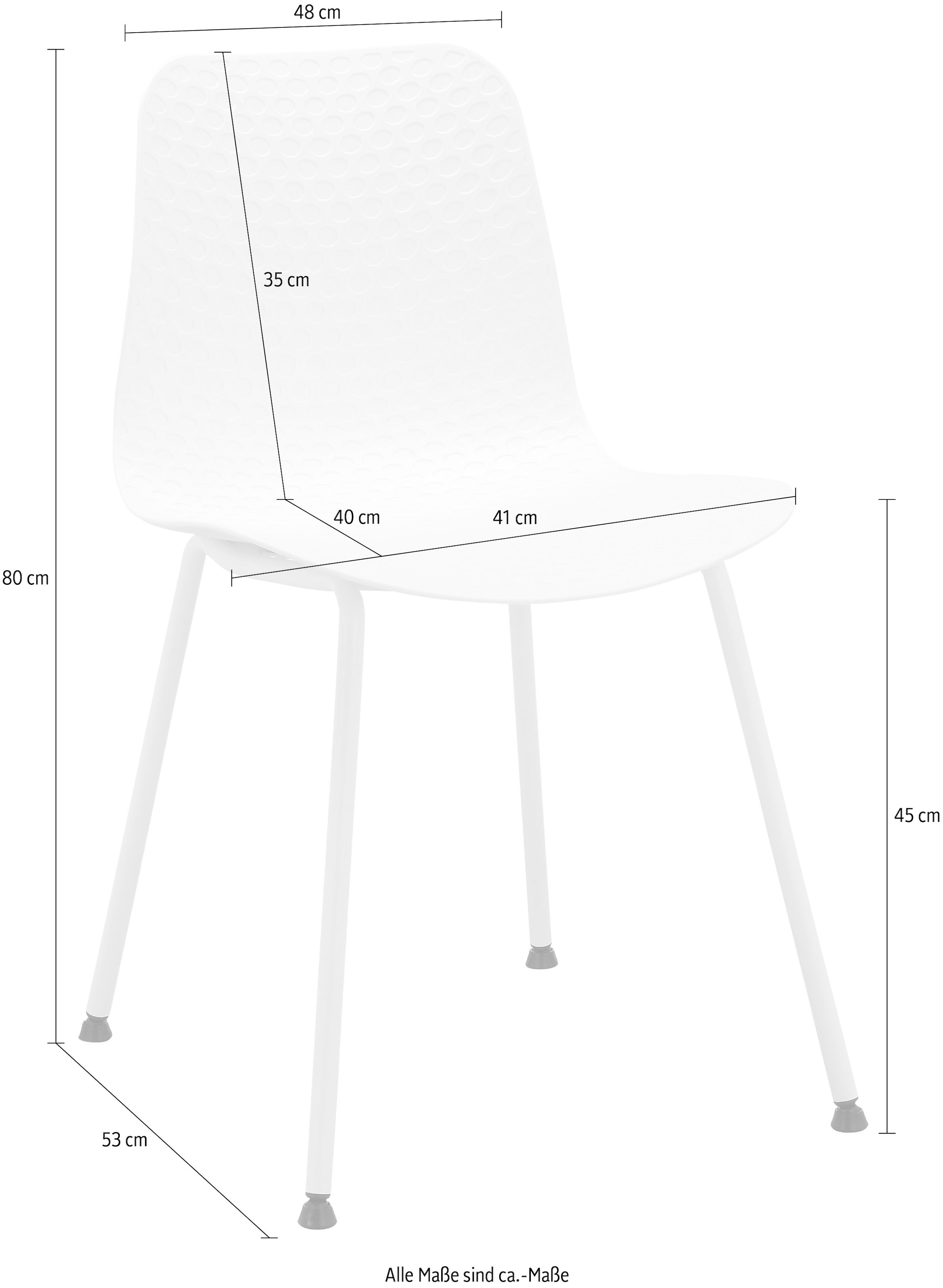 INOSIGN Esszimmerstuhl »Esrange«, aus Sitzhöhe bestellen im erhältlich, 2 cm Rechnung 2er Kunststoff, auf Set mit Sitzschale 45 St