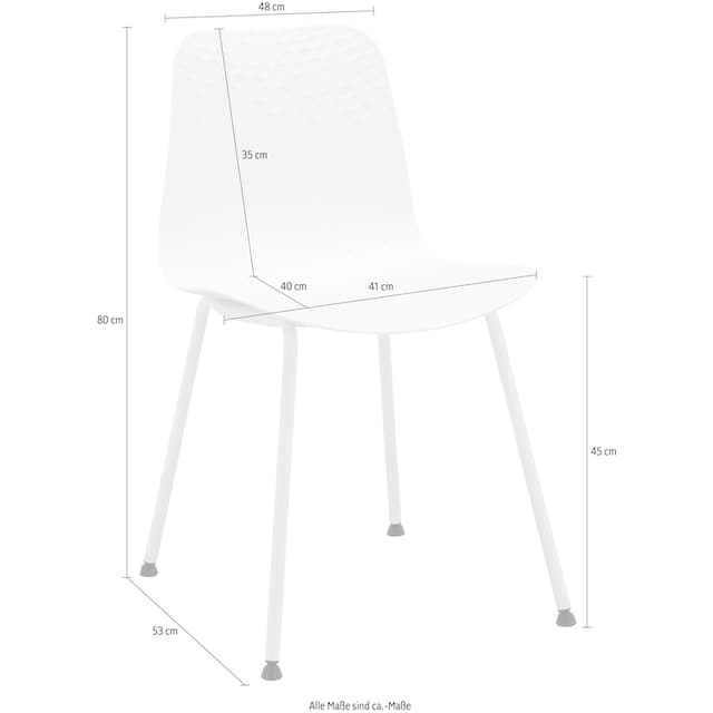 INOSIGN Esszimmerstuhl »Esrange«, 2 St., im 2er Set erhältlich, mit  Sitzschale aus Kunststoff, Sitzhöhe 45 cm auf Rechnung bestellen
