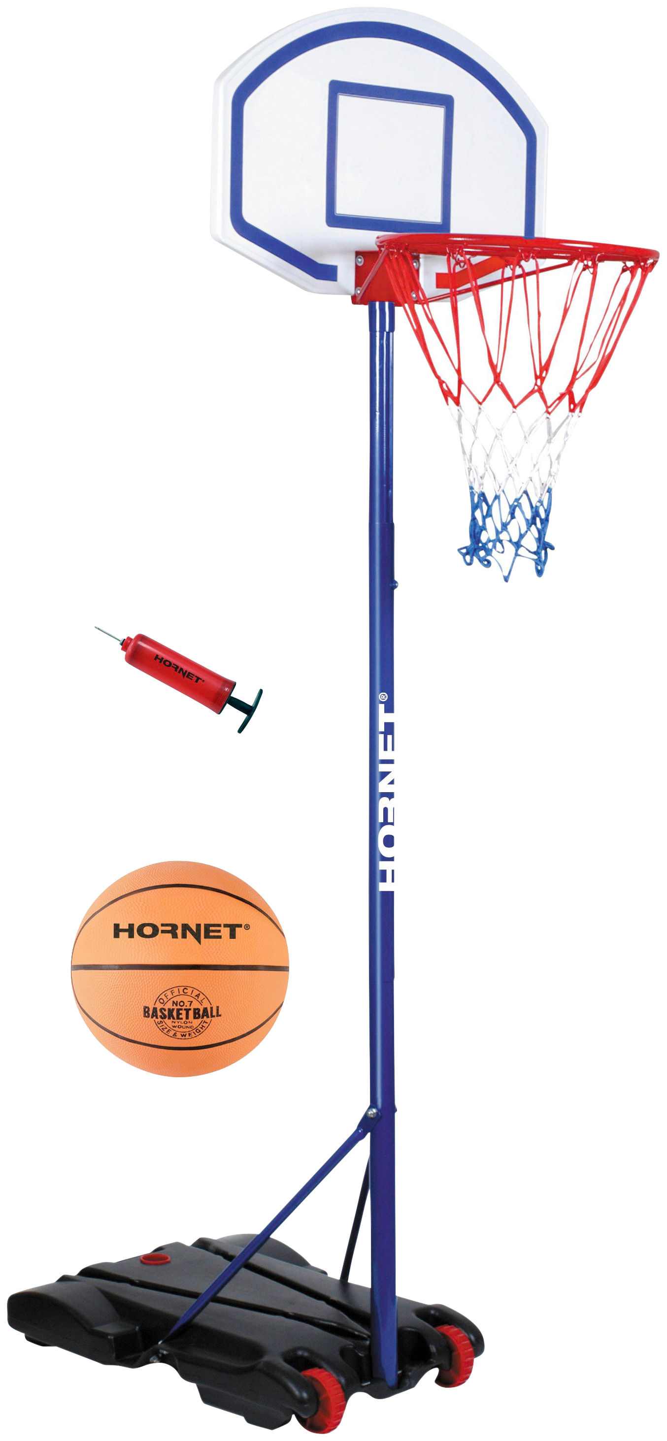 Hornet by Hudora mit bis 205«, 205 Basketballständer cm Ball Pumpe), mobil, »Hornet St., Basketballständer bei 3 höhenverstellbar (Set, und