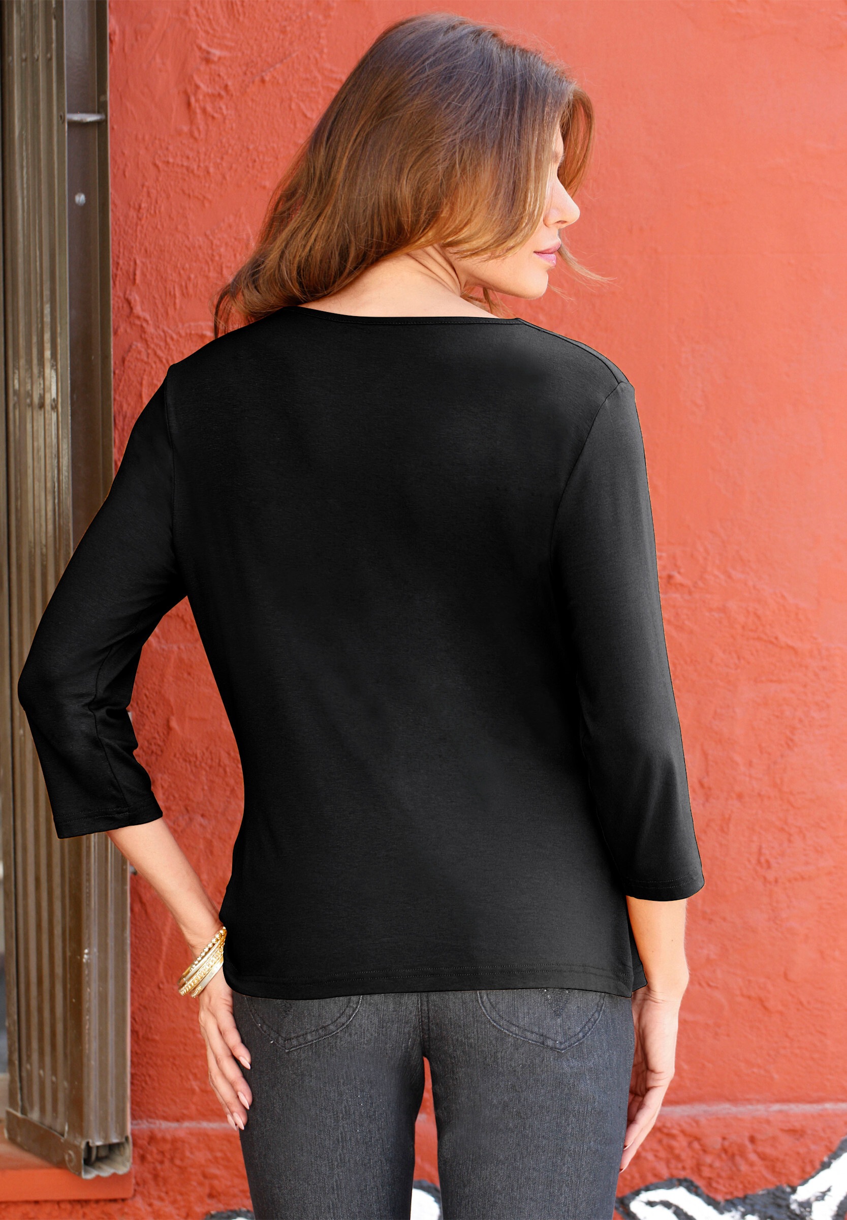 Witt T-Shirt »Shirt Wasserfallshirt mit 3/4-langen Ärmeln«