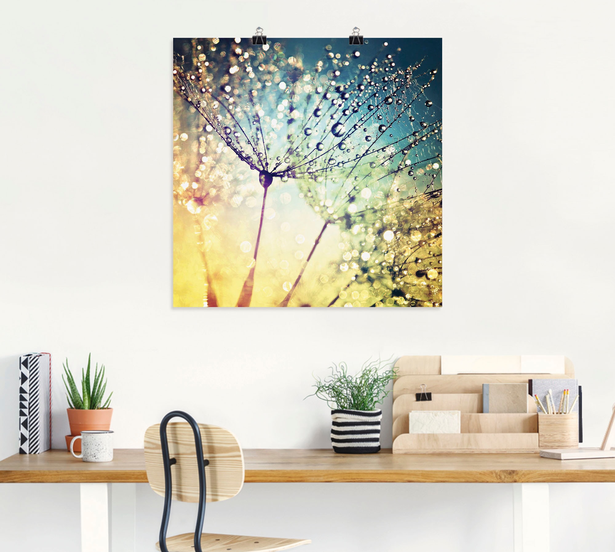 Artland Wandbild »Pusteblume Zaubertropfen« 1 Stk. tlg. als Alubild, Outdoorbild, Leinwandbild, Poster, Wandaufkleber