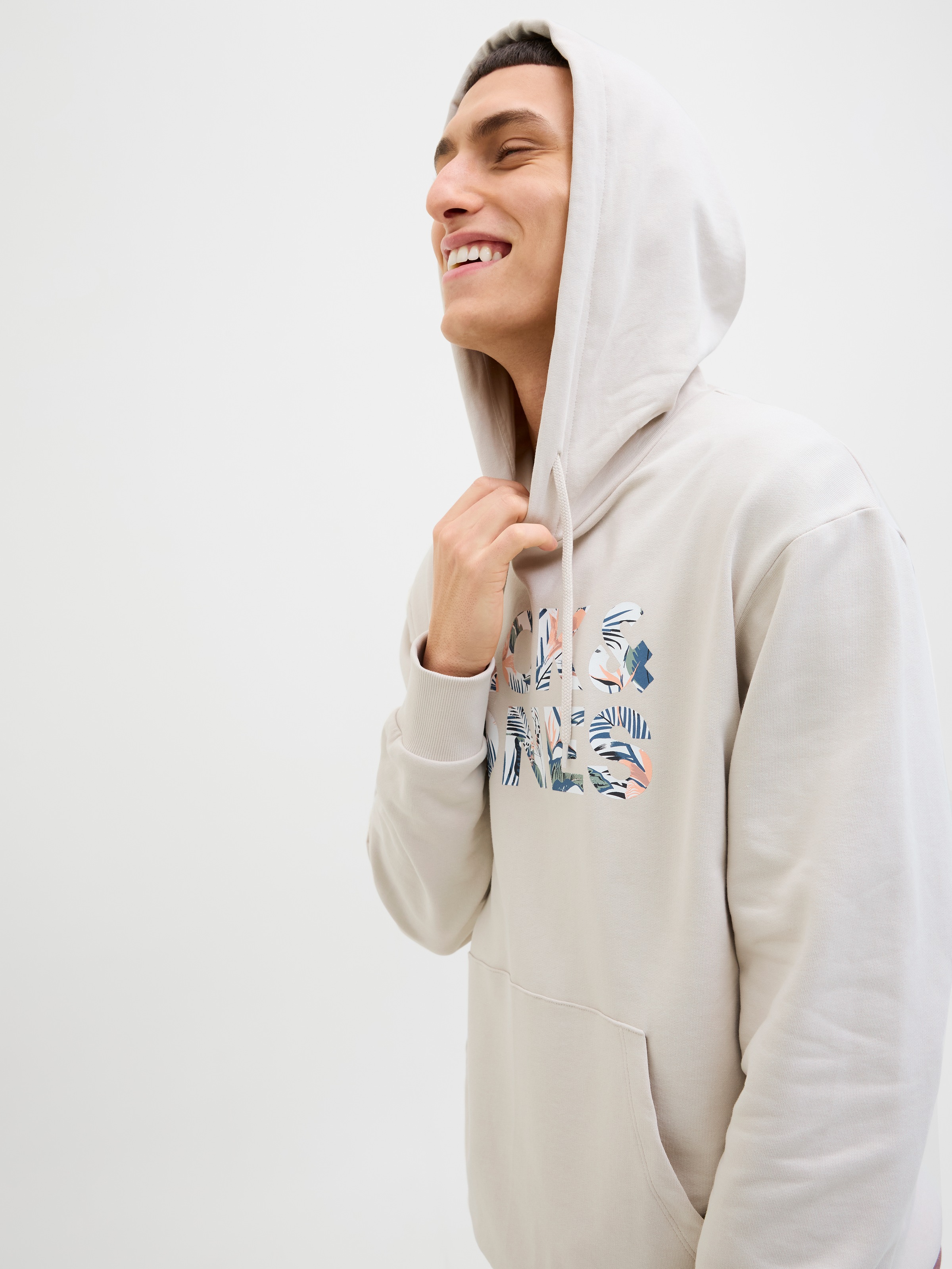 Jack & Jones Kapuzensweatshirt »JJEBRYAN CORP LOGO SWEAT HOOD NOOS«, mit Logo Druck