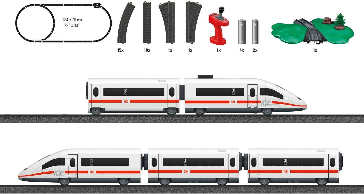 Märklin Modelleisenbahn-Set »Märklin my world - Startpackung ICE 3 - 29430«, mit Licht und Sound