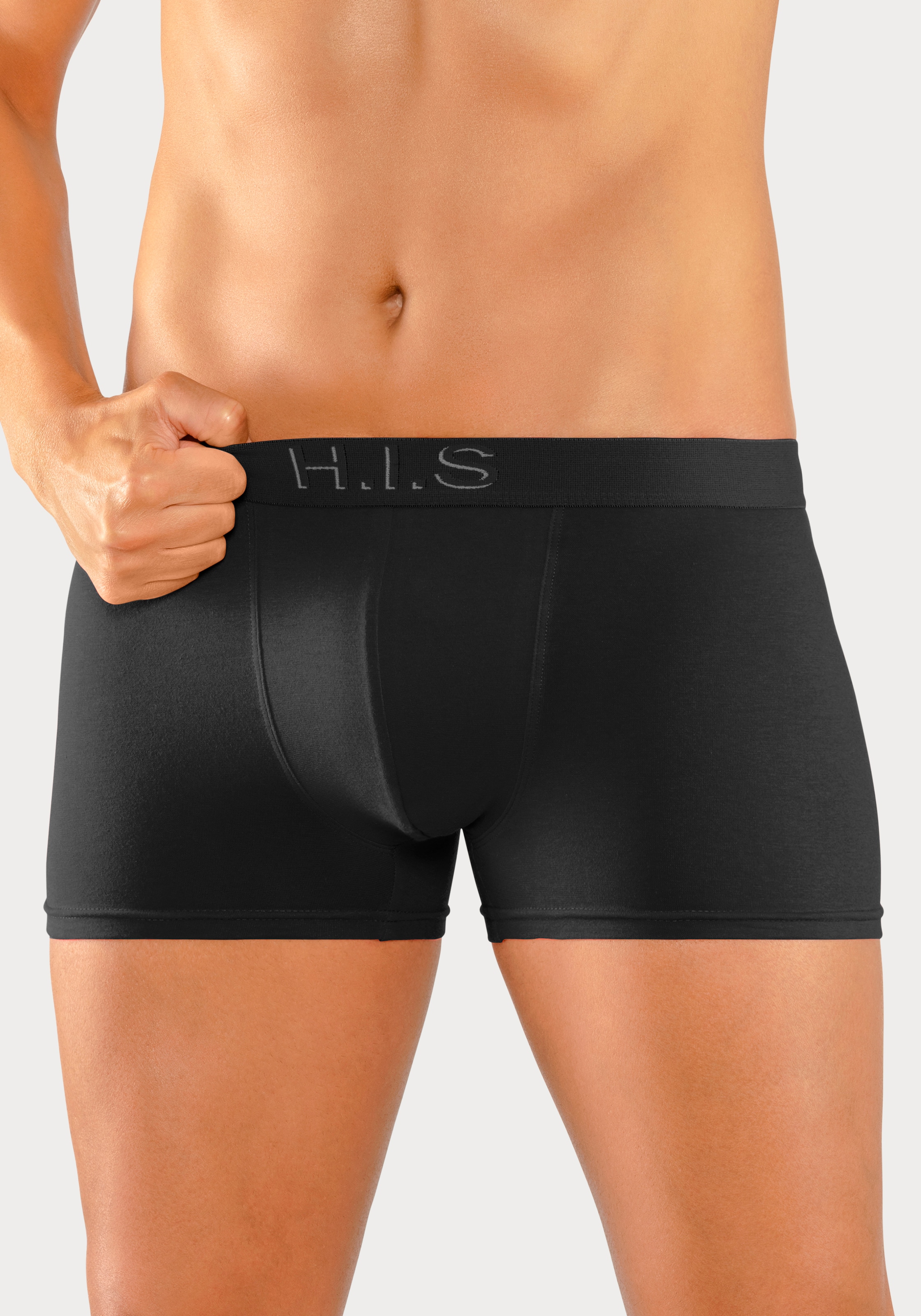 H.I.S Boxer, (Packung, 5 St.), Logo Webbund mit 3D Effekt