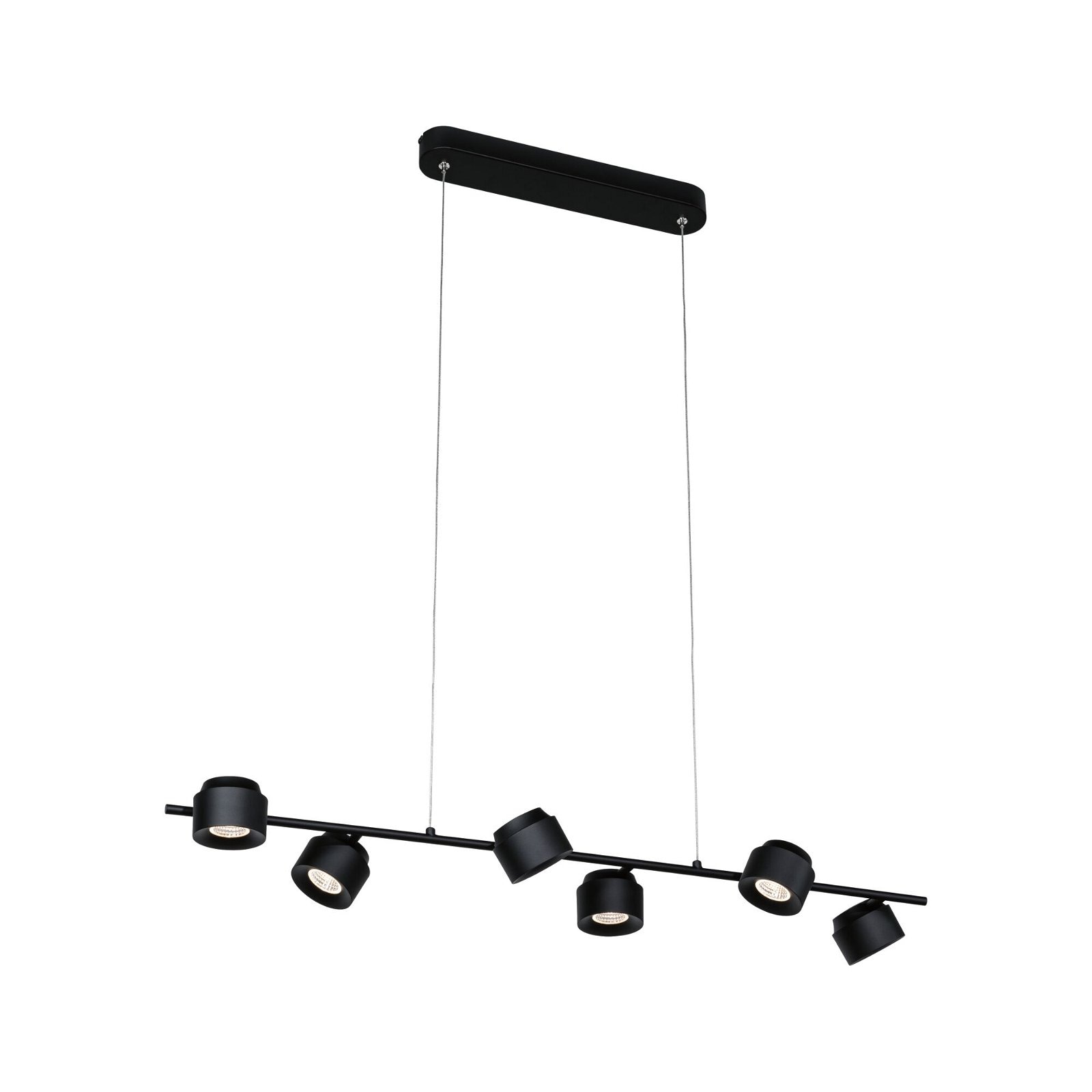 Paulmann LED Pendelleuchte »Puric Pane Smart Home Zigbee 6x6W Schwarz/Grau 230V Kunststoff/Metall«, 6 flammig