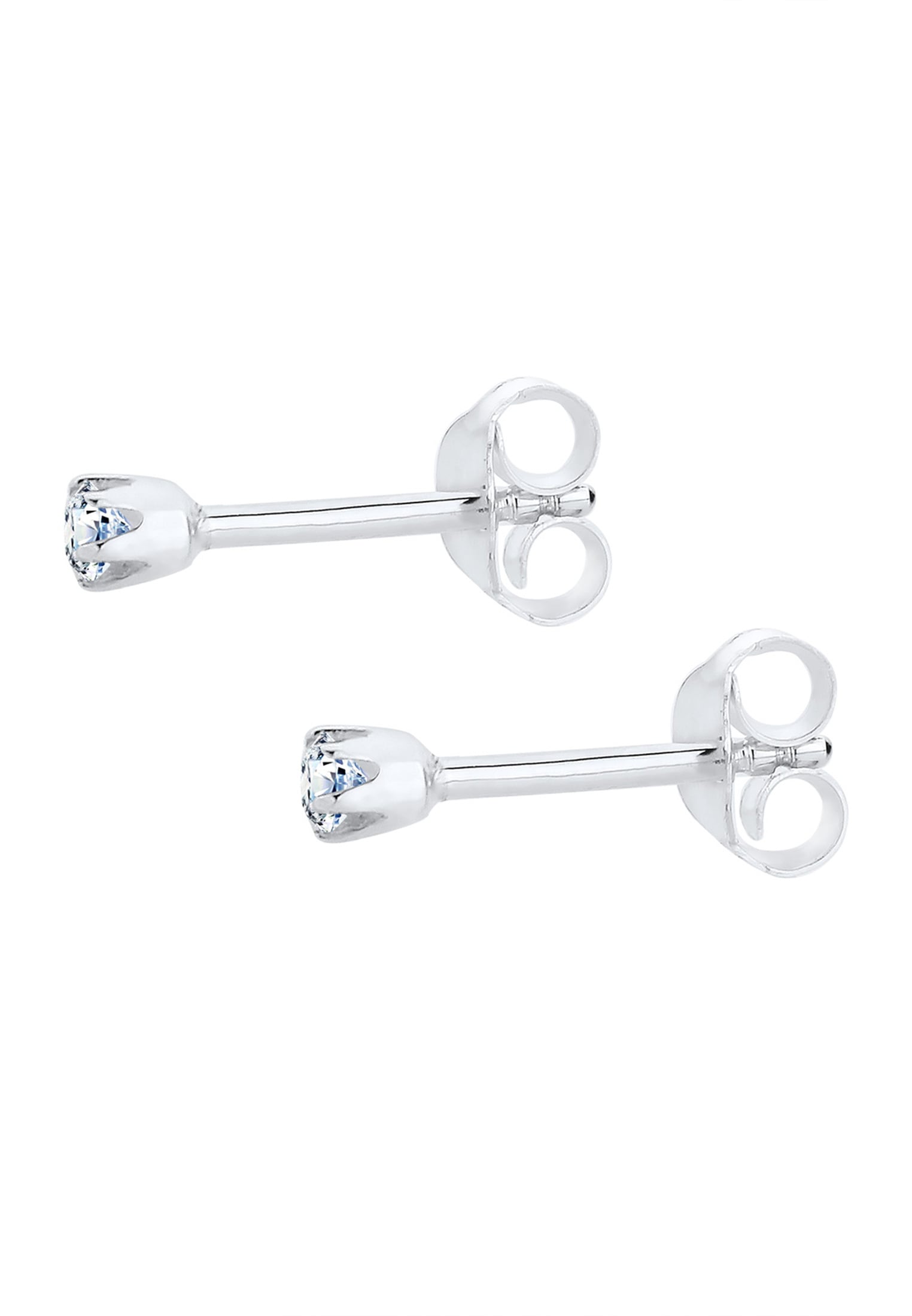 Elli DIAMONDS Paar Ohrstecker »Ohrringe Stecker Diamant 0.06 ct. Solitär 925 Silber«