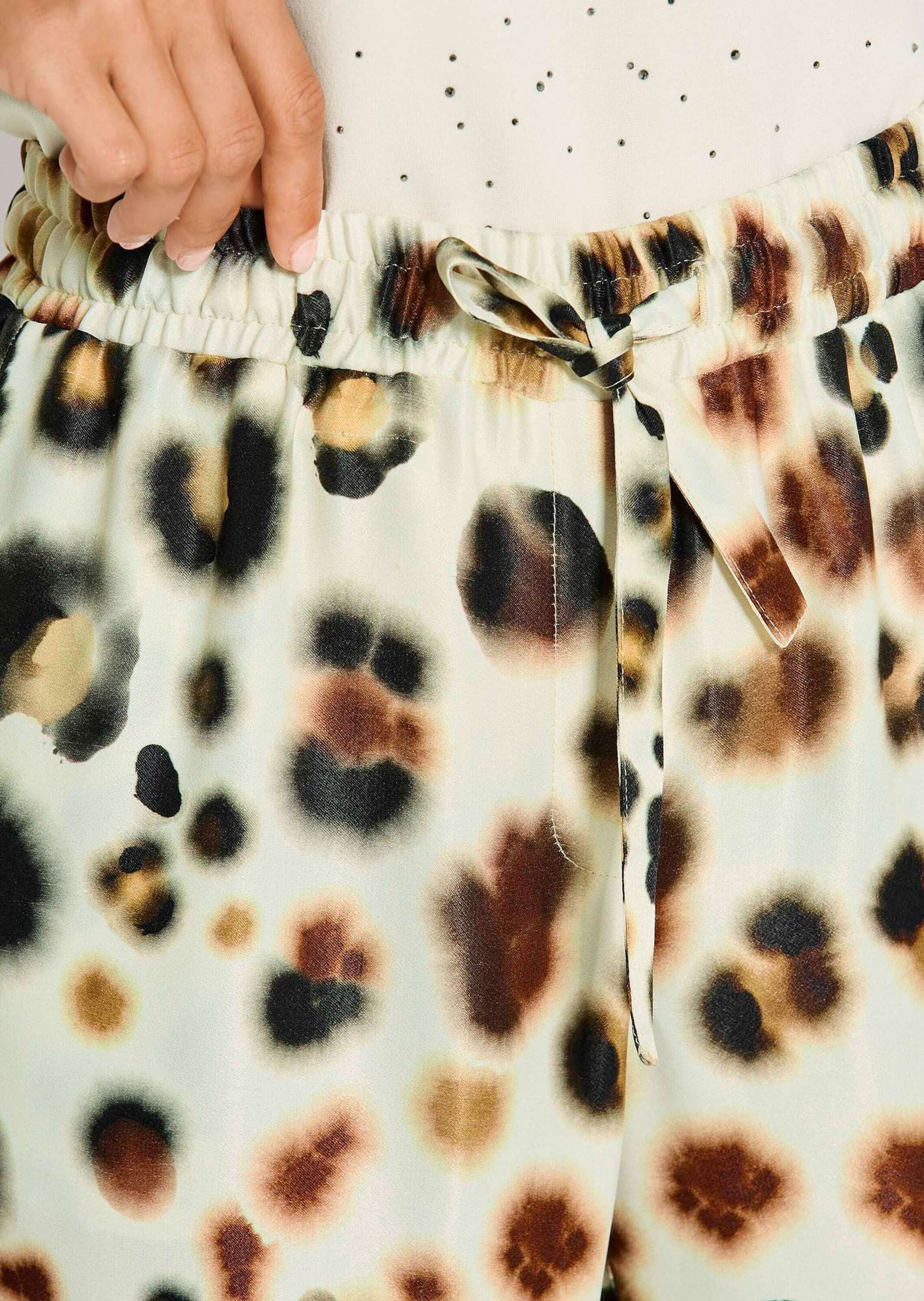 MADELEINE Chinos »Palazzohose Druckhose mit Animal-Print«