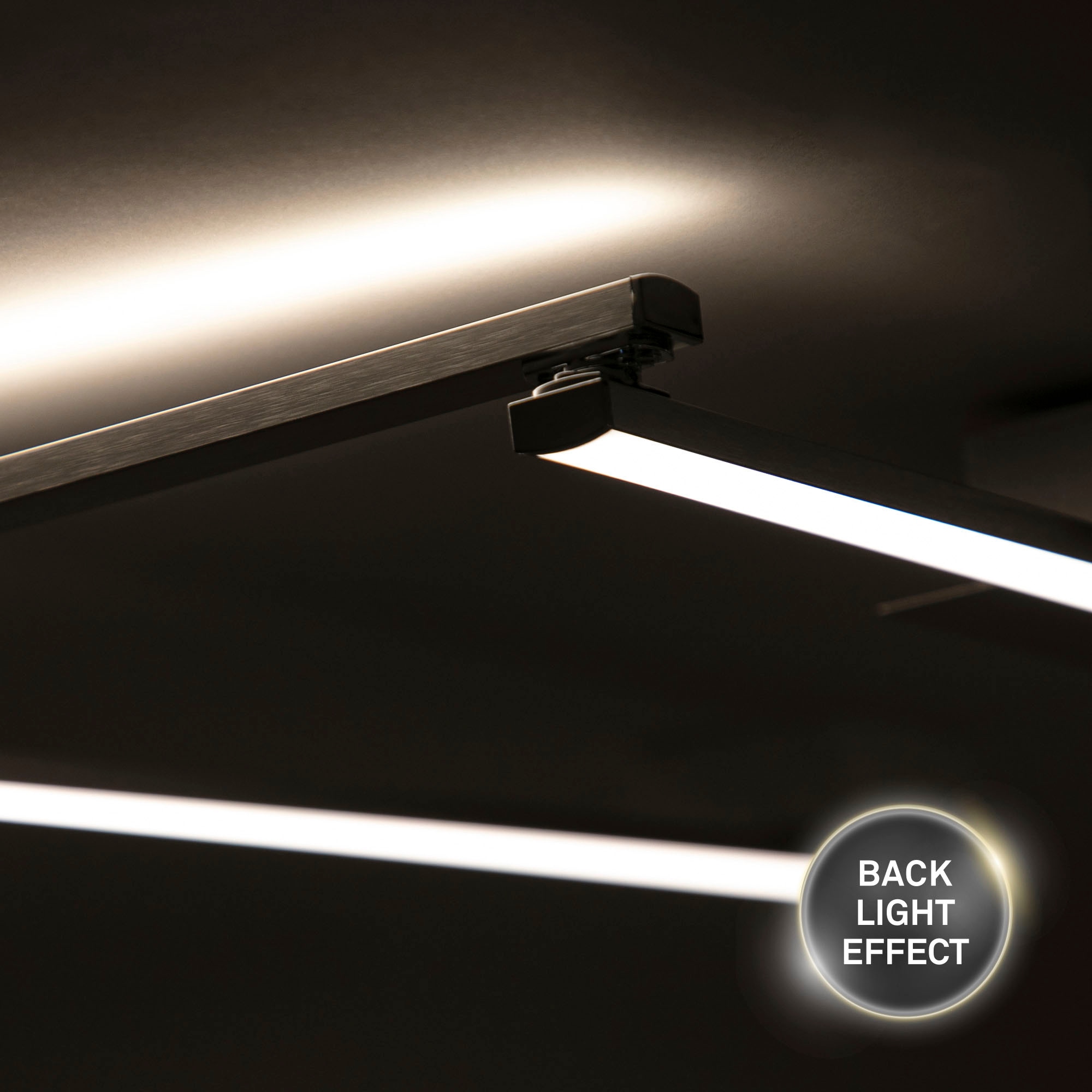 Briloner Leuchten LED Deckenleuchte »3501018 STAFF«, Leuchtmittel LED-Board | LED fest integriert, Deckenlampe, 227,2x12x5cm, Alu-Chrom, 24W, Wohnzimmer, Schlafzimmer