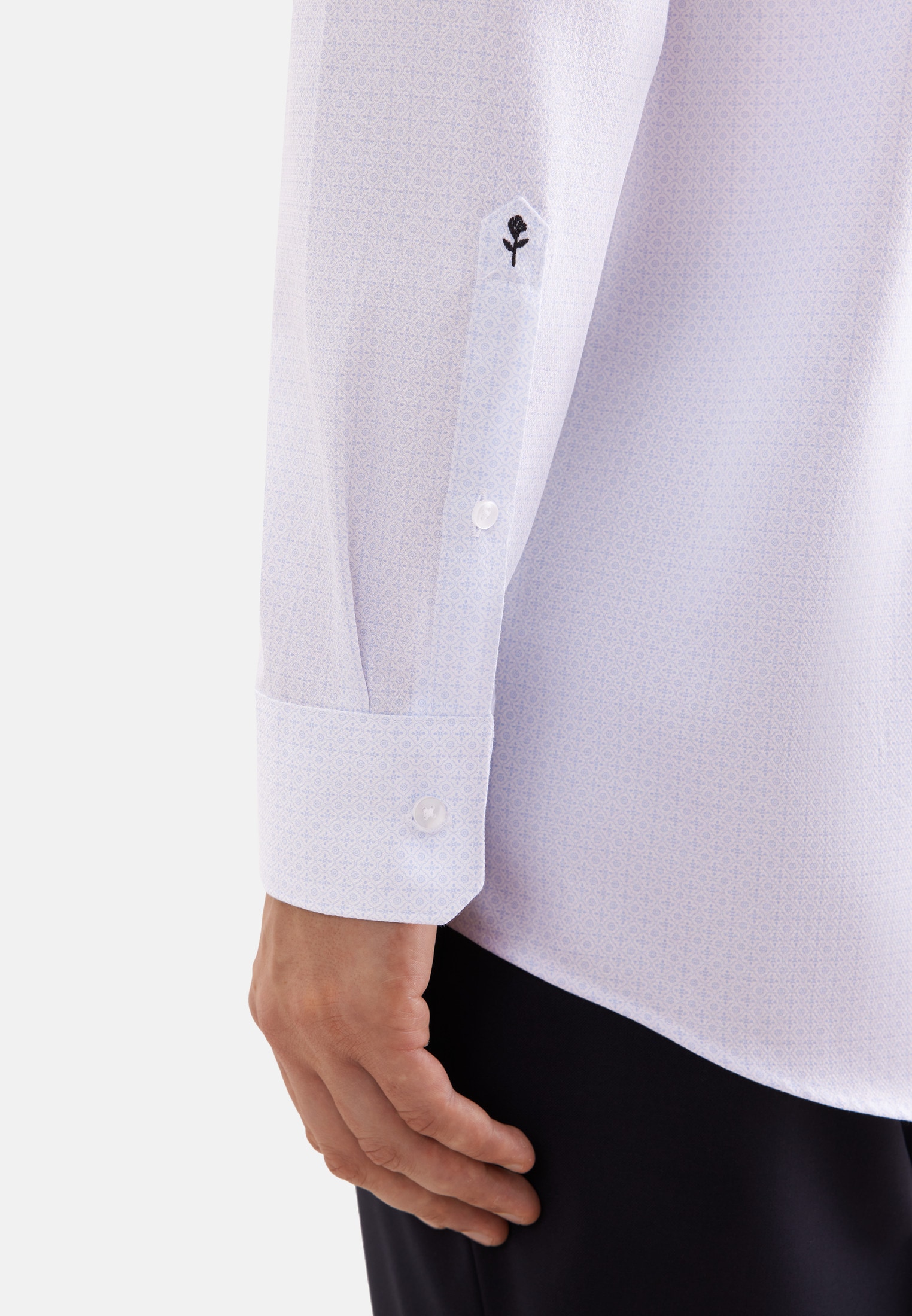 seidensticker Businesshemd »Schwarze Rose« Regular 1/1 Kentkragen Druck
