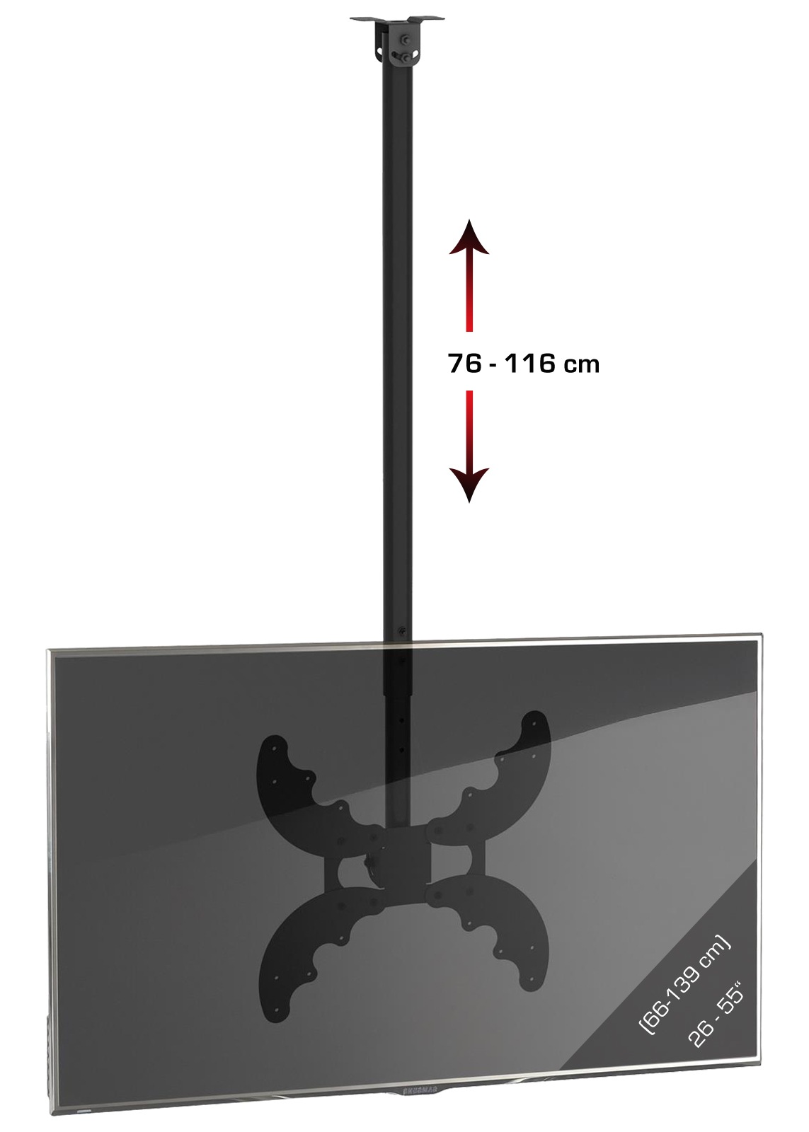 VCM TV-Deckenhalterung »TV Deckenhalterung B-DX 400 höhenverstellbar 52-70«