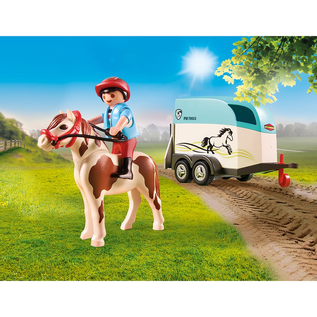 Playmobil® Konstruktions-Spielset »PKW mit Ponyanhänger (70511), Country«, (44 St.)