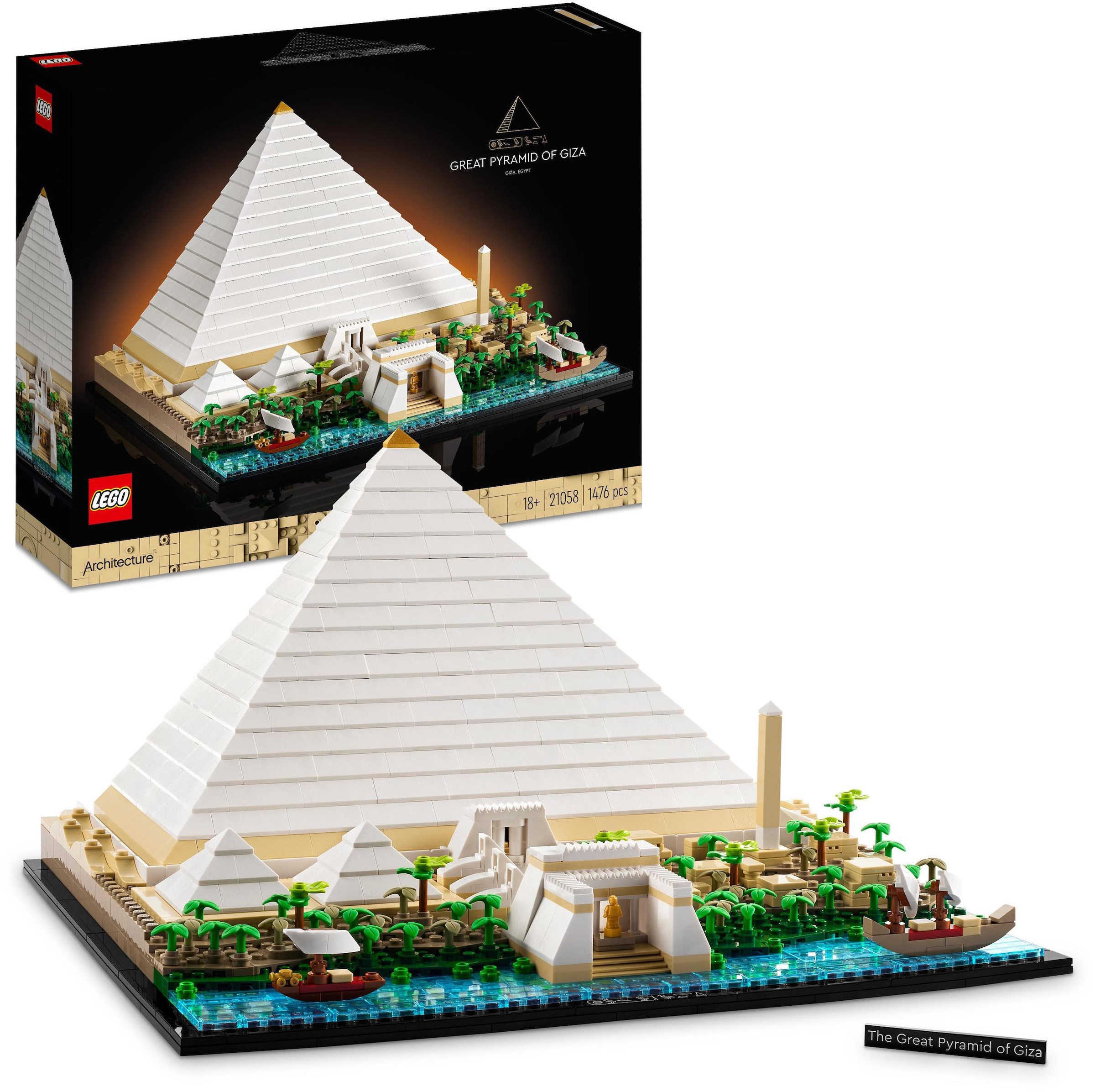 Konstruktionsspielsteine »Cheops-Pyramide (21058), LEGO® Architecture«, (1476 St.),...