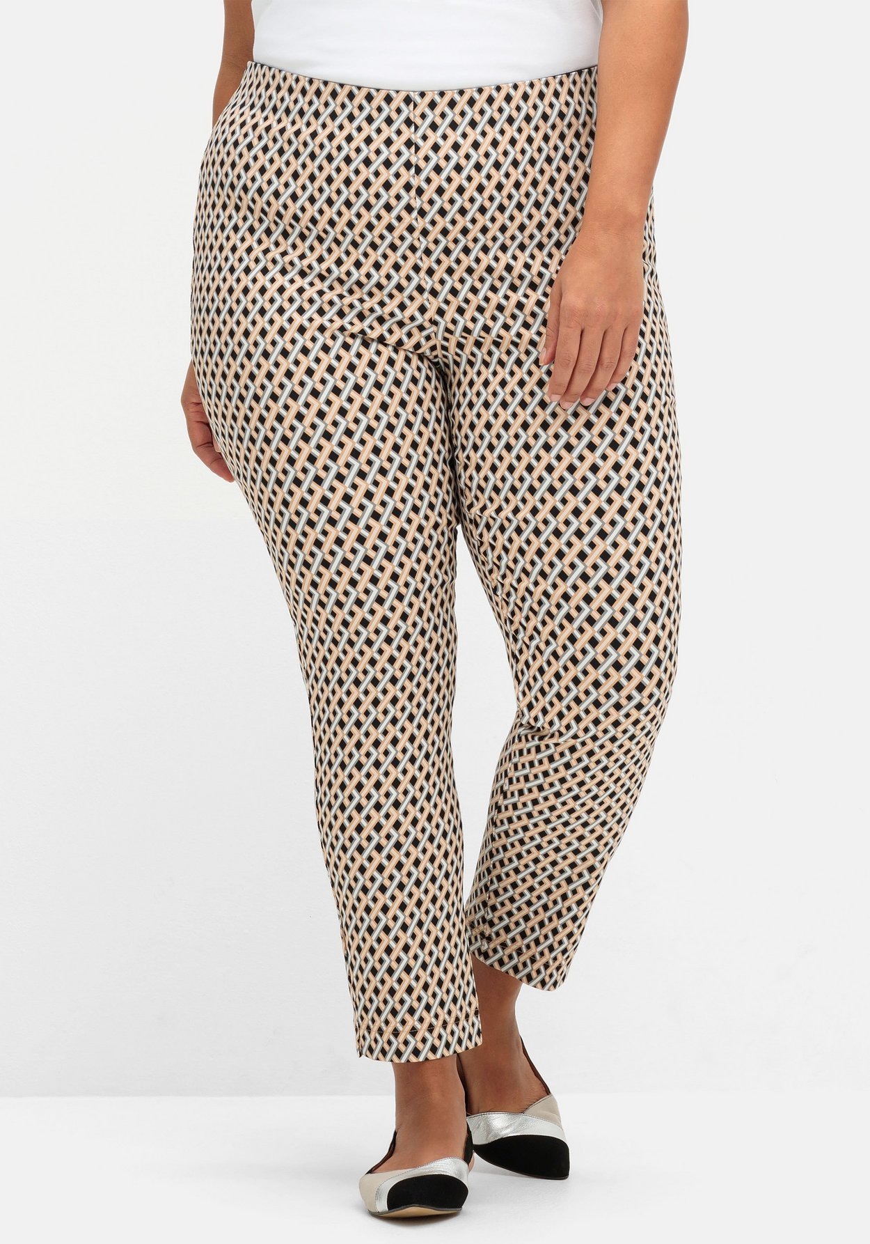 Sheego Schlupfhose »Schmale Hose mit Grafik-Alloverprint«