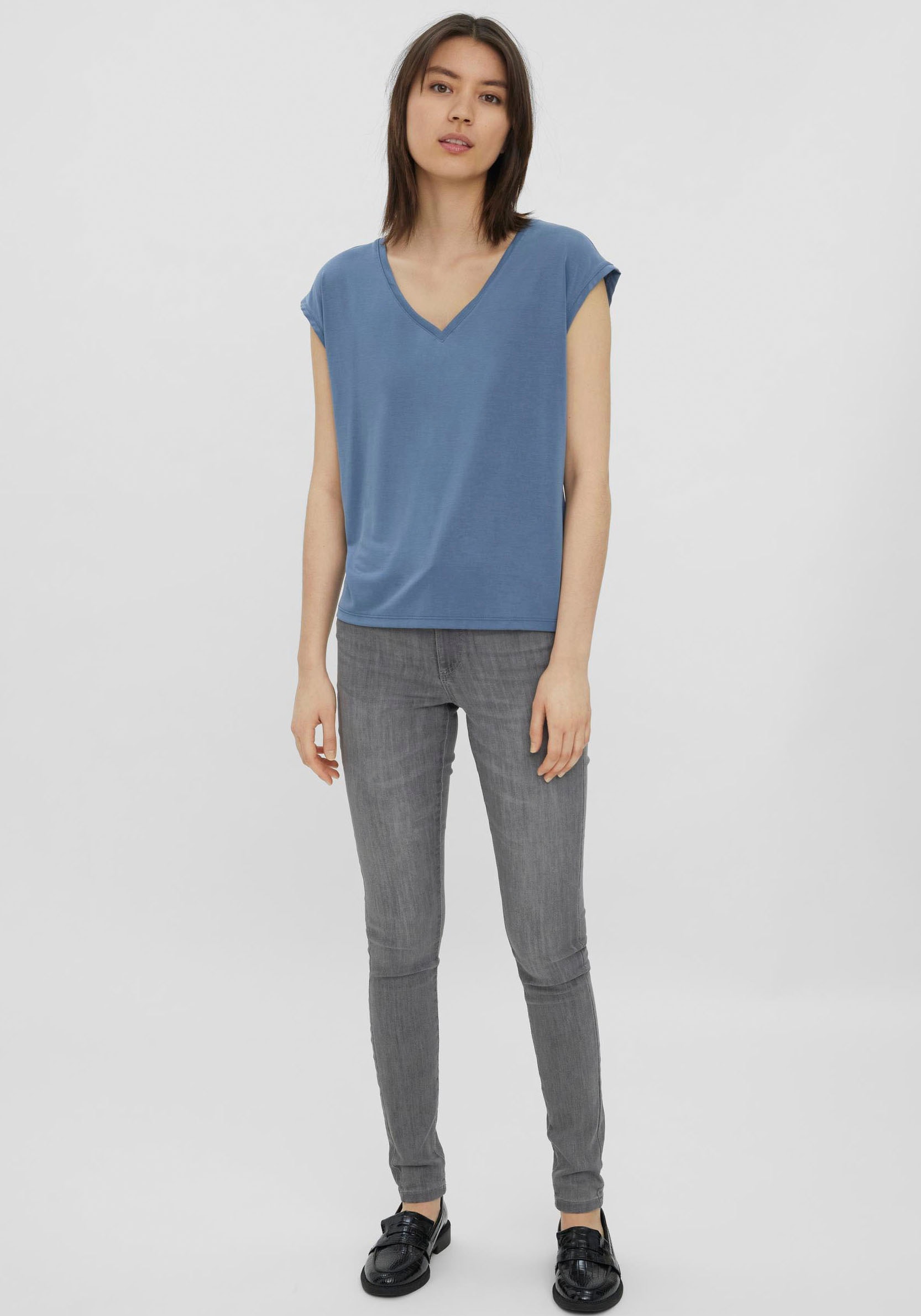 Vero Moda V-Shirt »VMFILLI SS V-NECK TEE GA NOOS«
