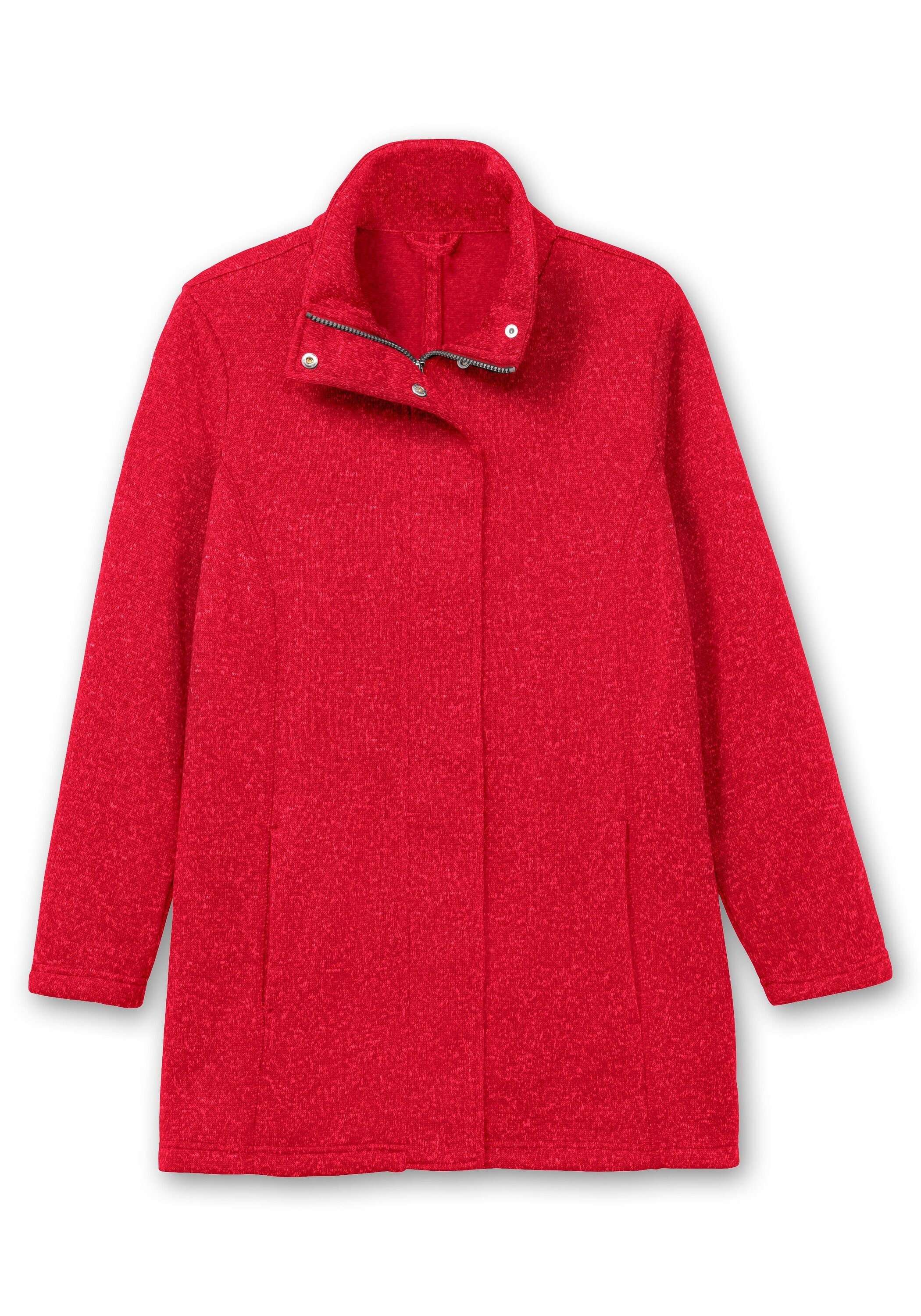 Sheego Fleecejacke »Jacke aus meliertem Strickfleece«