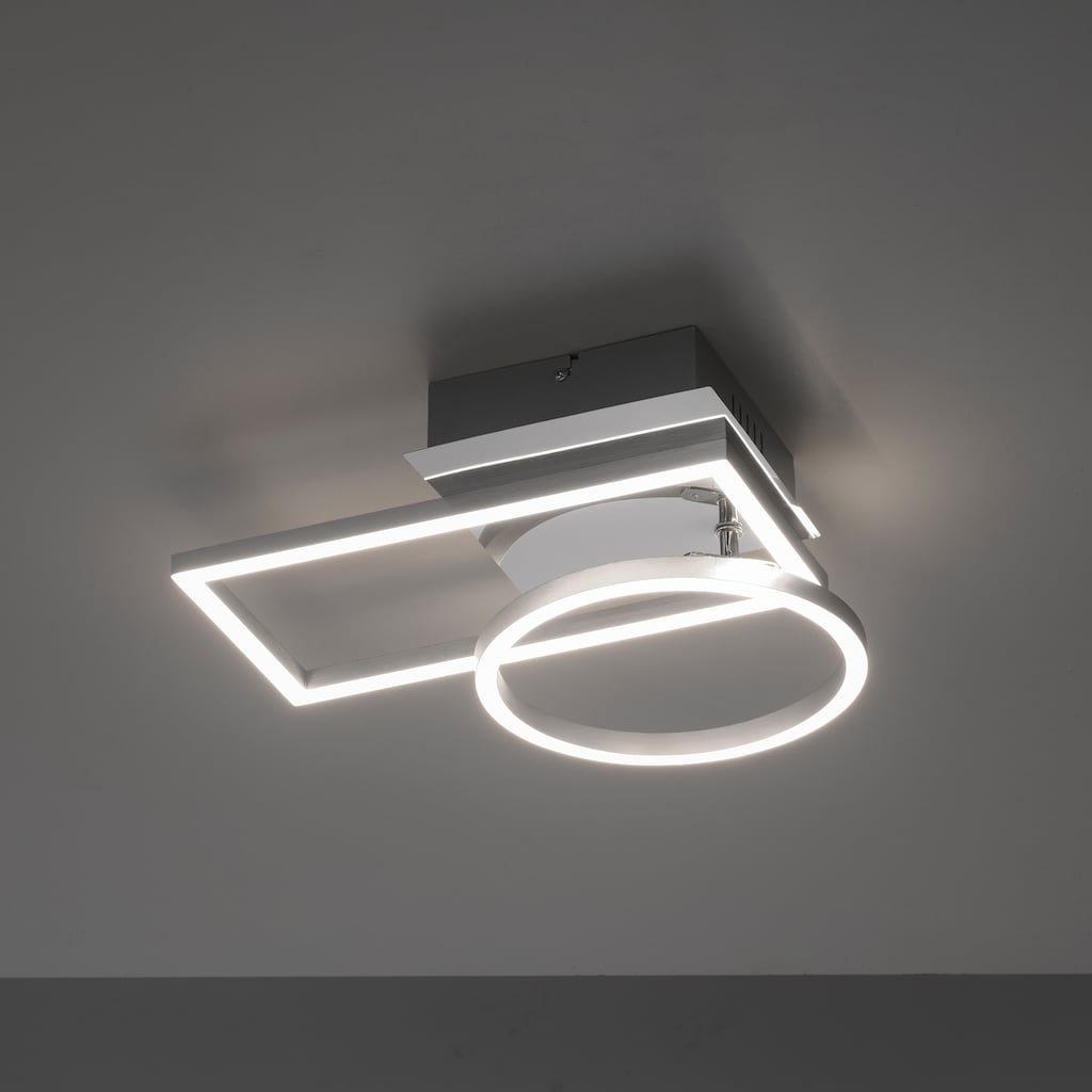 my home LED Deckenleuchte »Jorvin«, LED-Modul, 1 St., Warmweiß, Moderne Deckenlampe stahl L37 x 26 cm, schwenkbar, flache Bauform