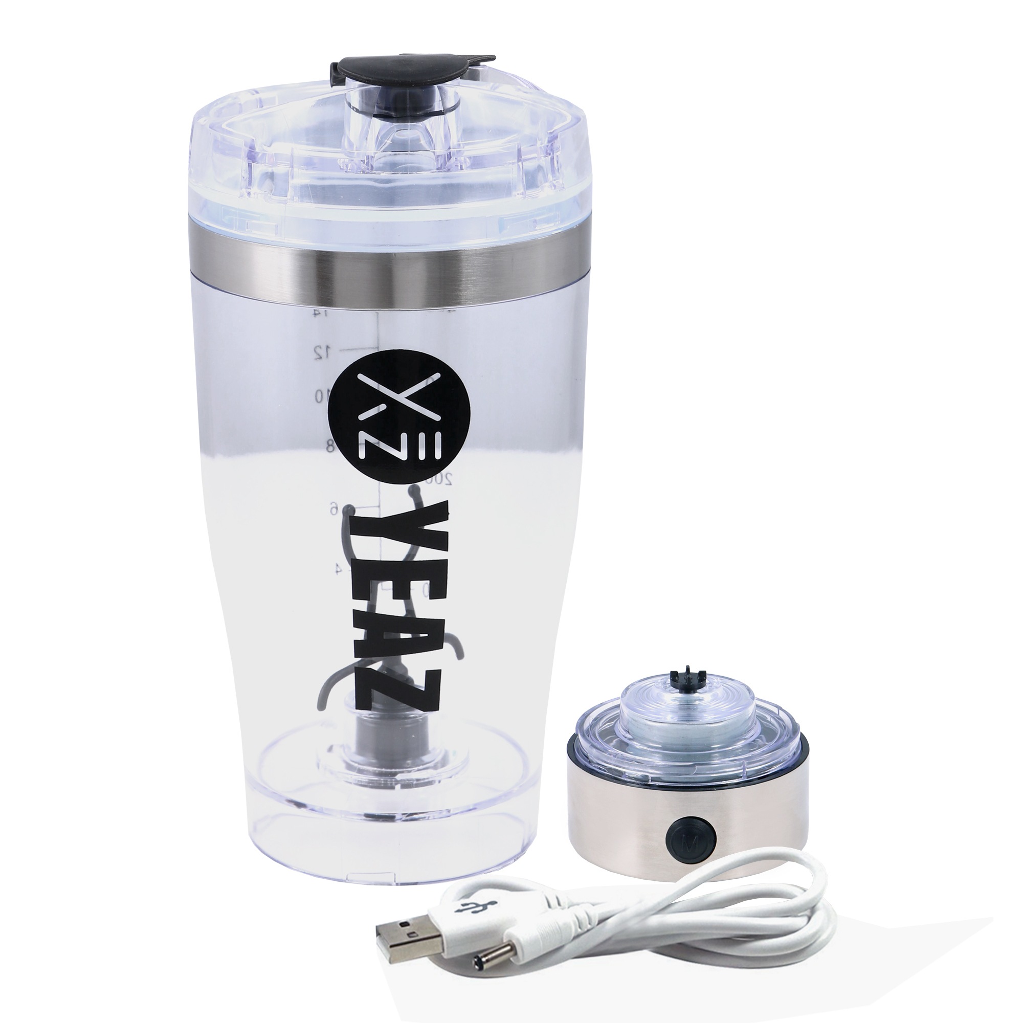YEAZ Trinkflasche »Elektrischer Mixer USB 450ml CYCLONE«