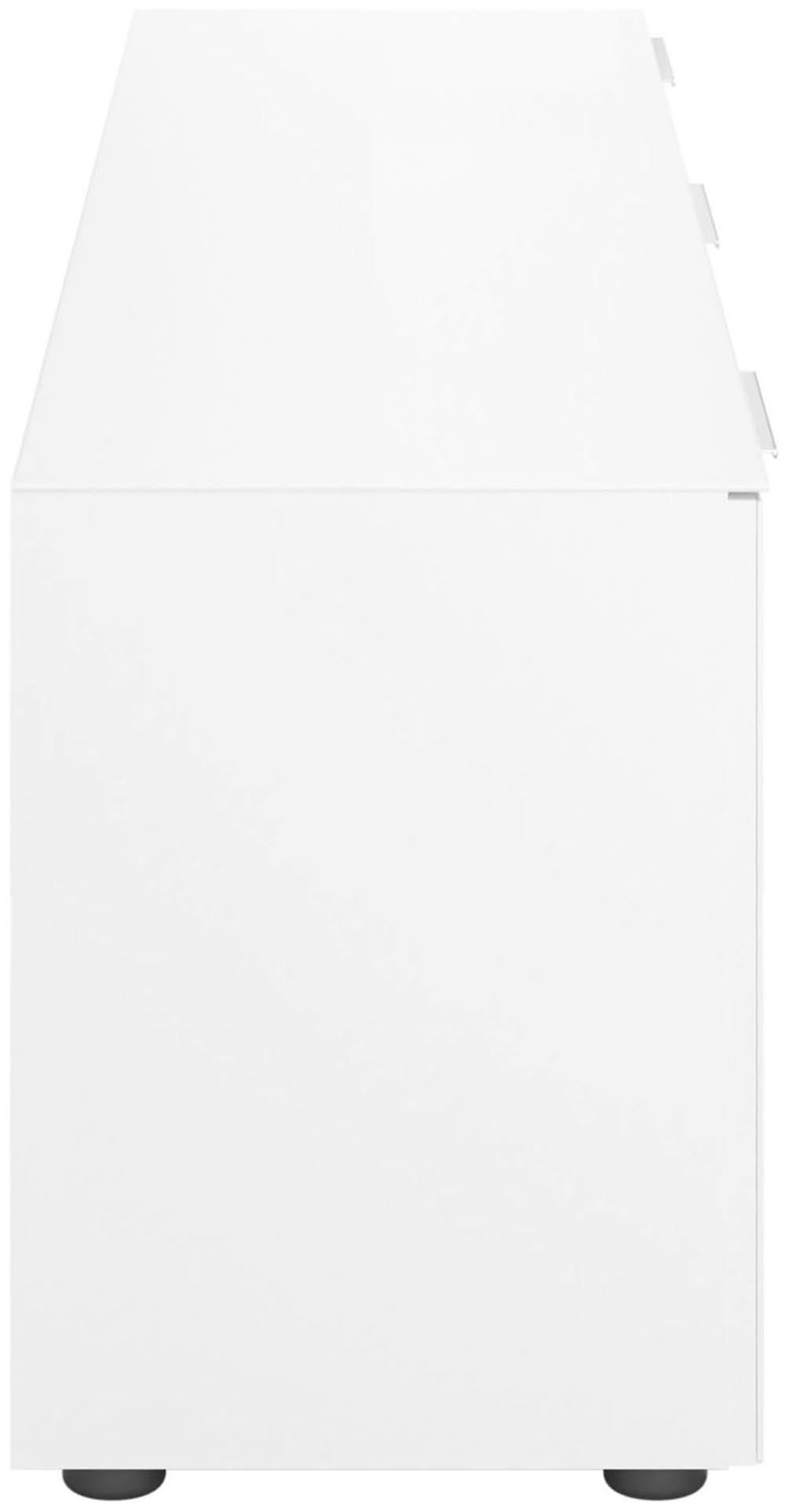 Manjana Möbel Lowboard »Lowboard mit Chrom oder Schwarz matten Metallgriffen«