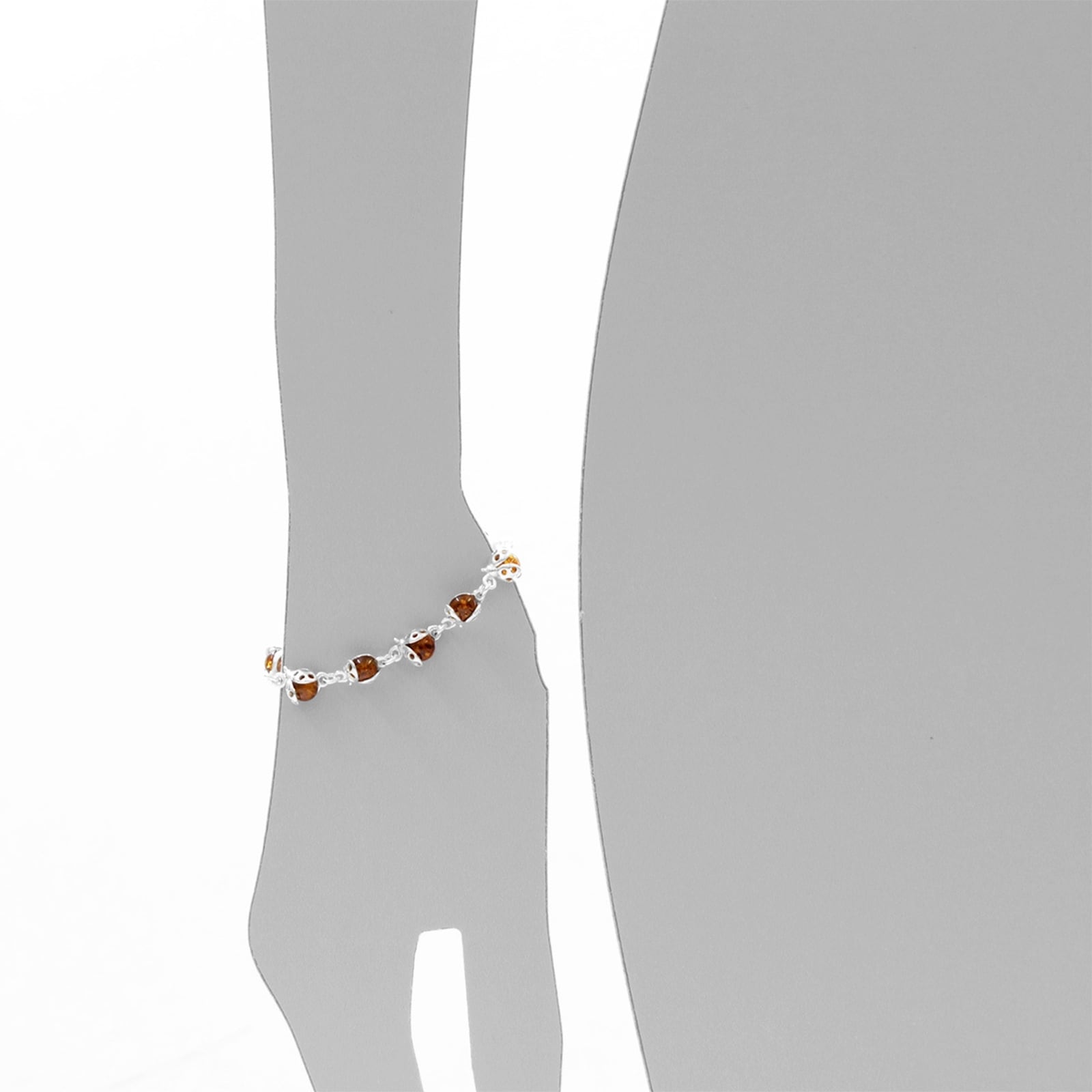 OSTSEE-SCHMUCK Armband »- Marienkäfer - Silber 925/000 - Bernstein«