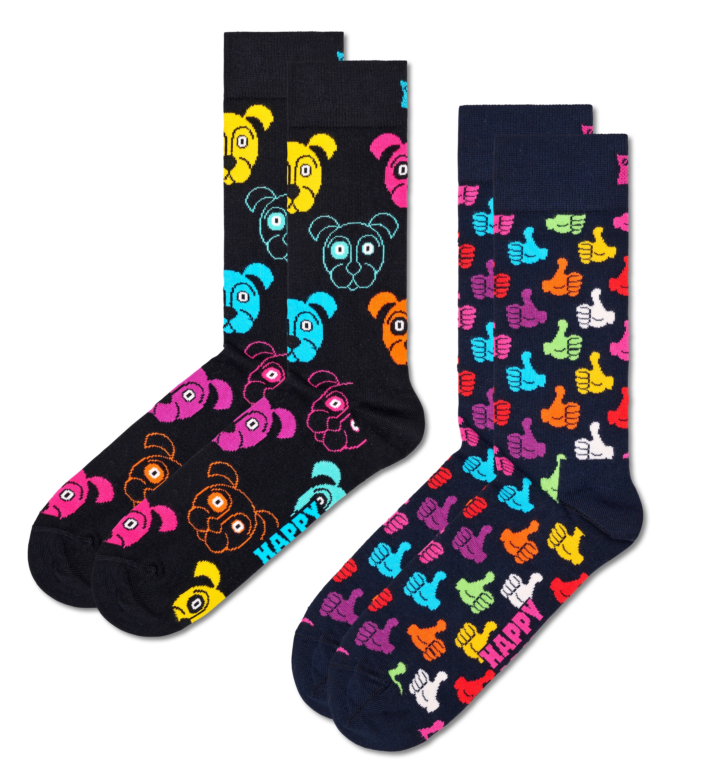 Happy Socks Socken & Up (Packung, ♕ 2 Socks »Classic Thumbs bei Socks«, Dog Dog Paar)