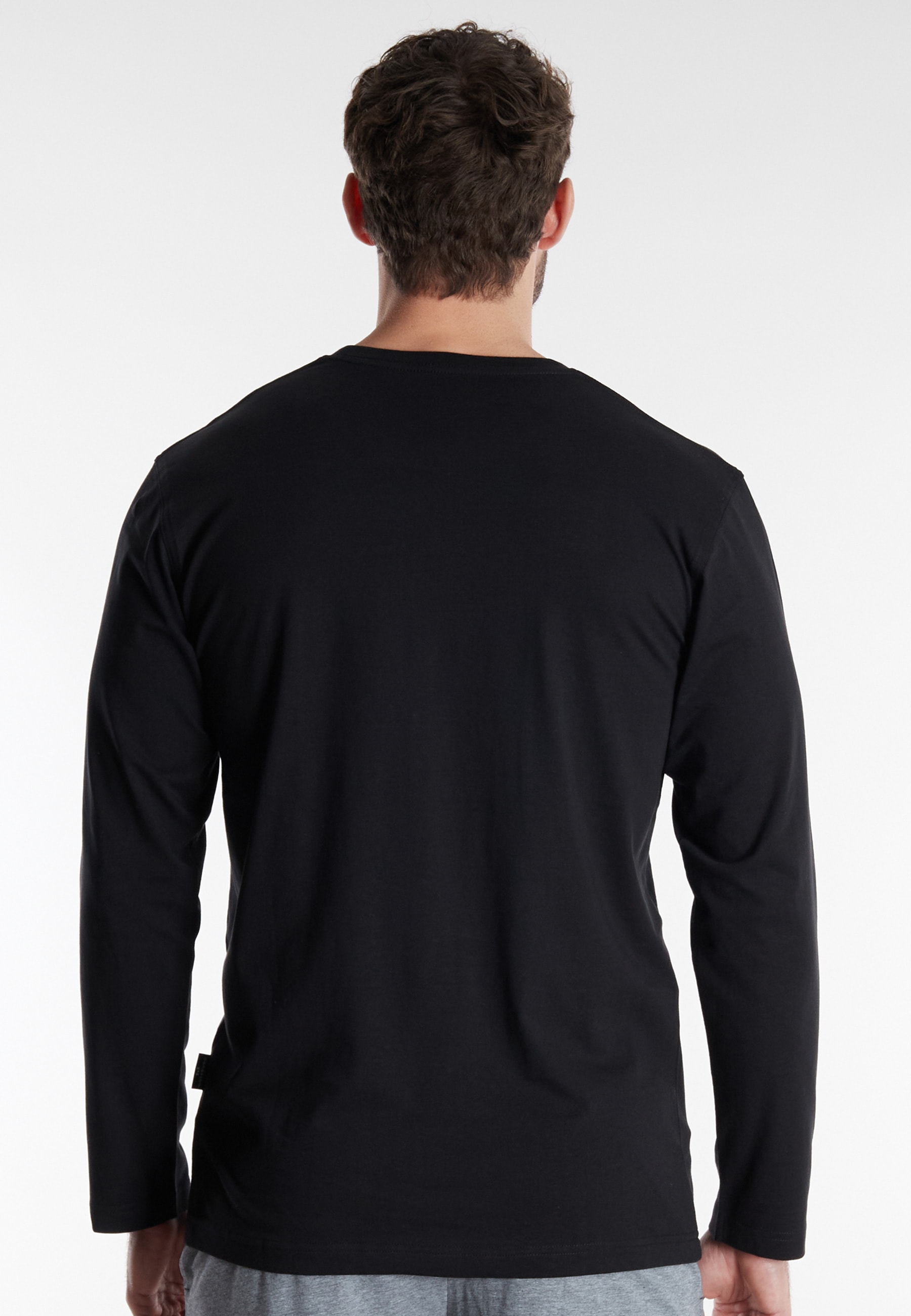 GÖTZBURG Langarmshirt »California«, (2er Pack), basic, Langarm, bequem, Rundhalsausschnitt, locker, 100% Baumwolle