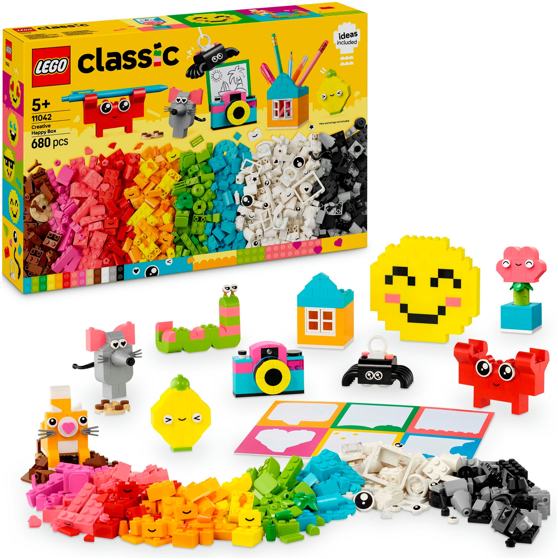 LEGO® Konstruktionsspielsteine »Kreative Spaßbox (11042), LEGO Classic«, (680 St.), Made in...