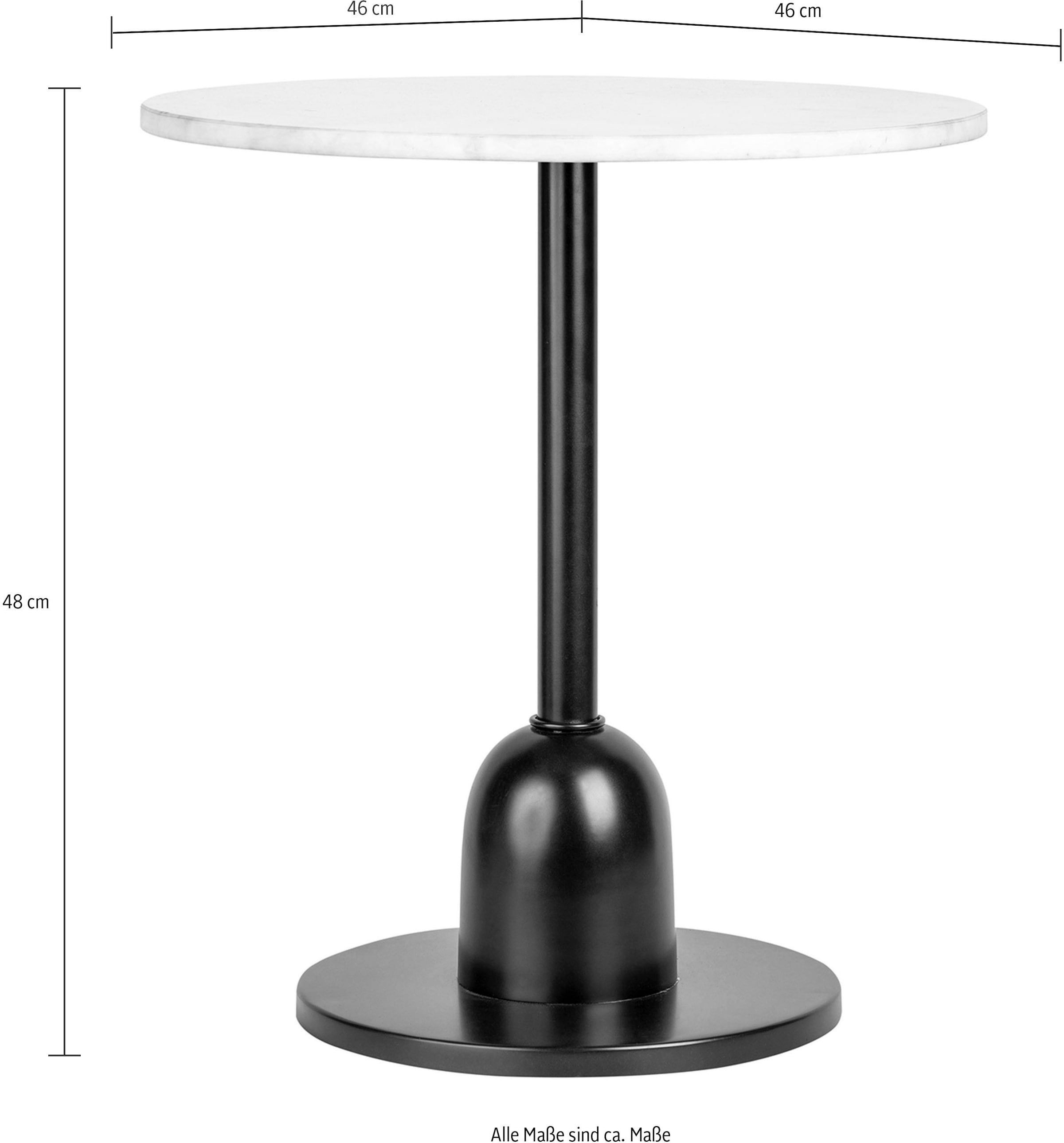 Kayoom Beistelltisch »Gordon 125, einzigartiges Design durch Herstellung in Handarbeit« 1 Stk. tlg. Industrial Style, Tischplatte aus Marmor, runde Form