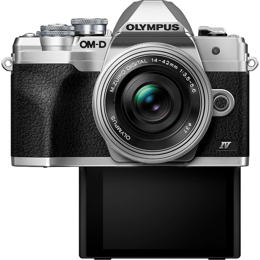 Olympus Systemkamera »E-M10 Mark IV«, M.Zuiko Digital ED 14‑42mm F3,5-5,6 EZ Pancake, 20,3 MP, Bluetooth-WLAN (WiFi)