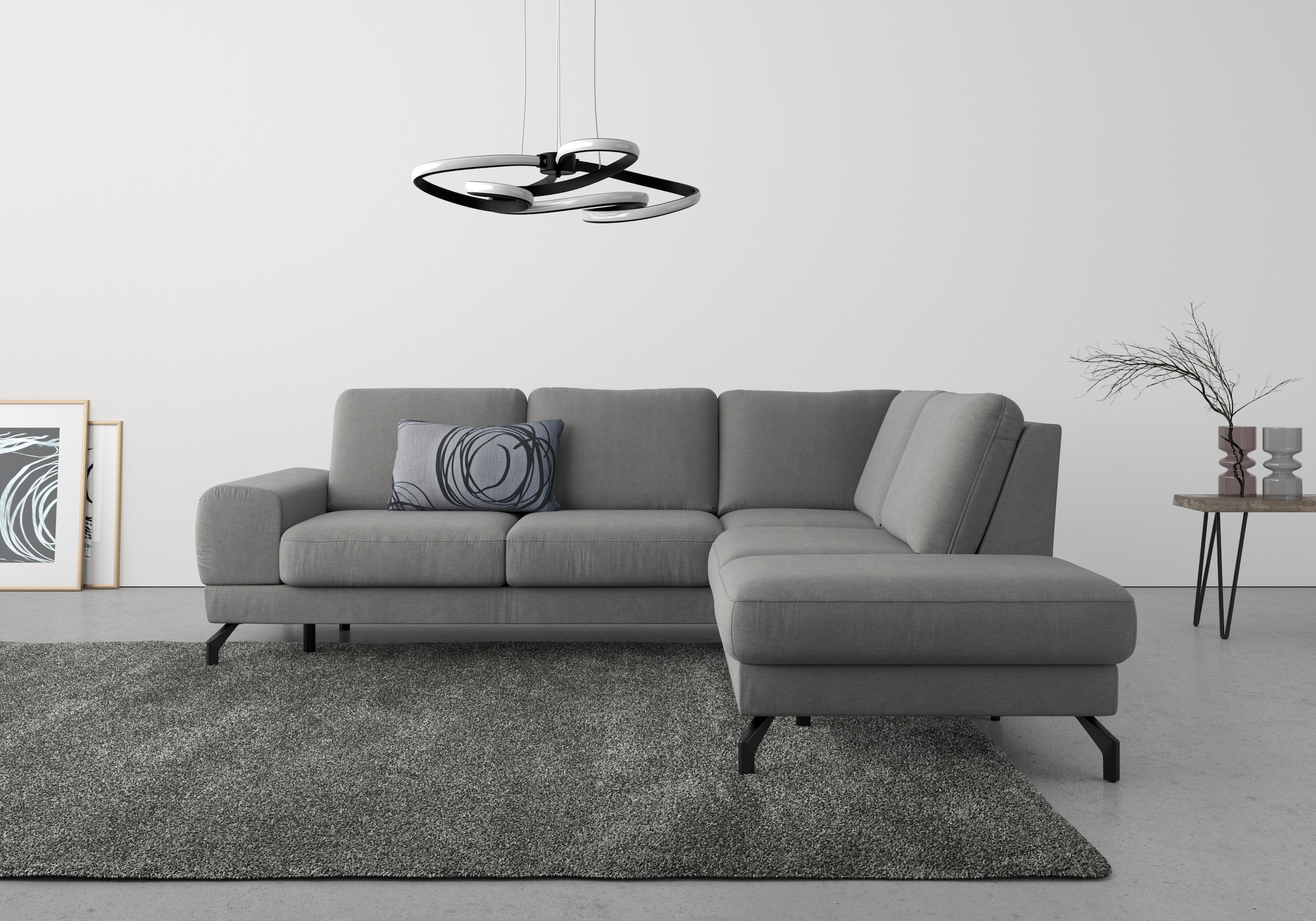 sit&more Ecksofa »Cinturo L-Form«, inklusive Sitztiefenverstellung und Federkern, Sitzhöhe 45 cm