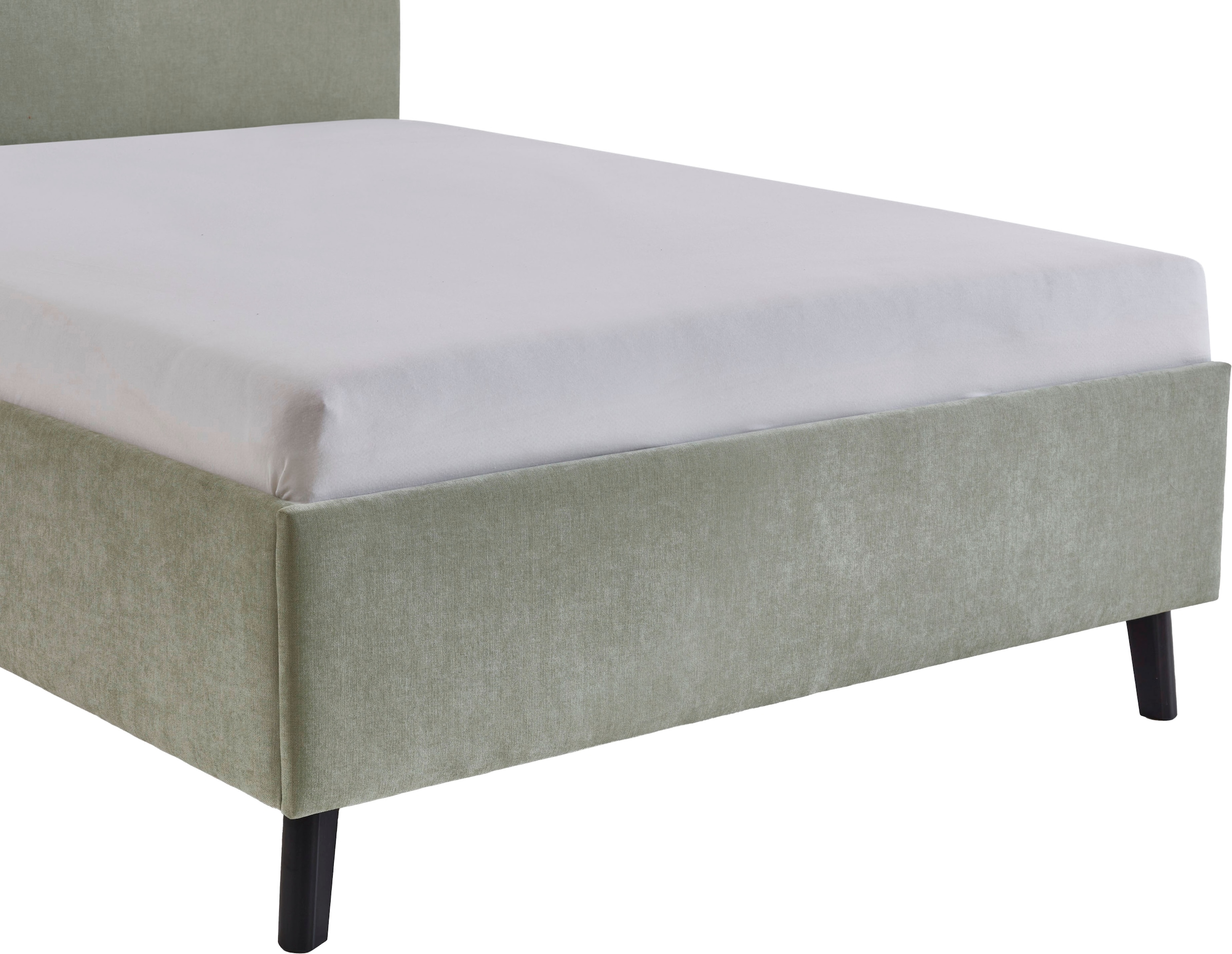 meise.möbel Polsterbett »Piano, in verschiedene Farben und Breiten erhältlich« wahlweise mit schwarzem oder eichefarbigem Holzfuß