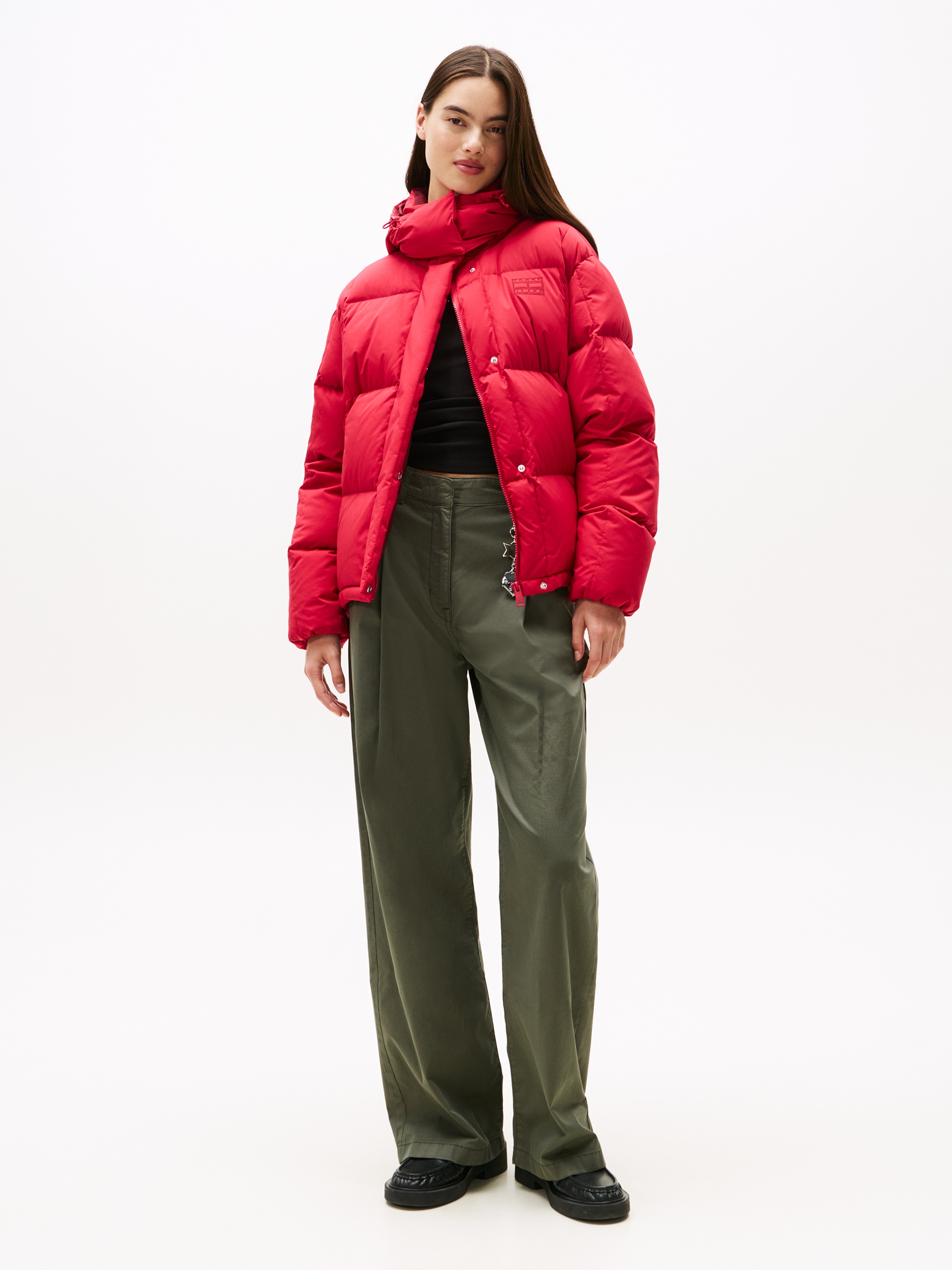 Tommy Jeans Steppjacke »TJW ALASKA GRID DOWN JACKET EXT« mit Kapuze