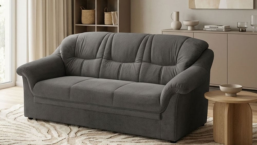 OTTO home 3-Sitzer »Nyborg 184 cm breit, pflegeleicht, formschön, stabil« aus pflegeleichtem, weichem Luxus-Microfaser