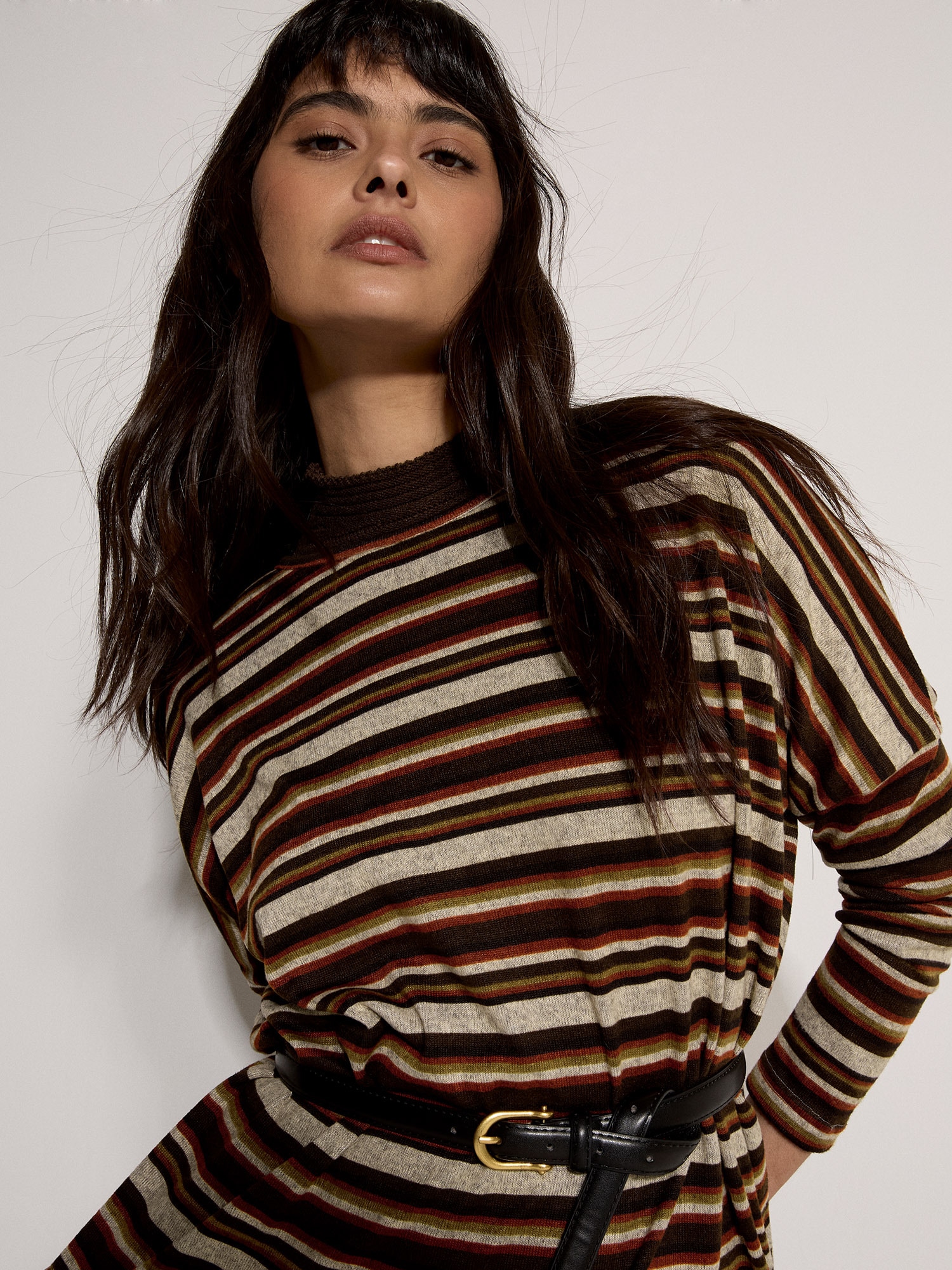 Apricot Shirttop »Pullover« mit Streifenmuster und Fledermausärmeln
