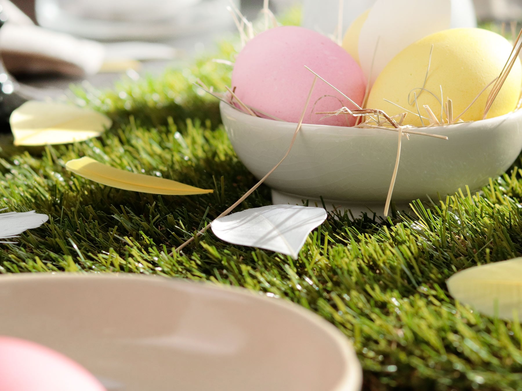 Primaflor-Ideen in Textil Platzset Deko-Matte in Gras-Optik, Größe 33x33 cm