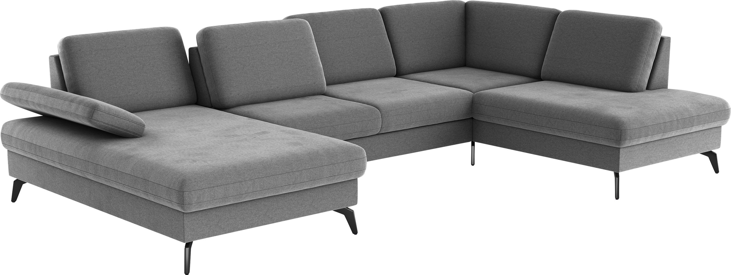 sit&more Wohnlandschaft »Morris U-Form, inkl. Sitztiefenverstellung«, wahlweise mit Armteilverstellung, Bettfunktion & Bettkasten