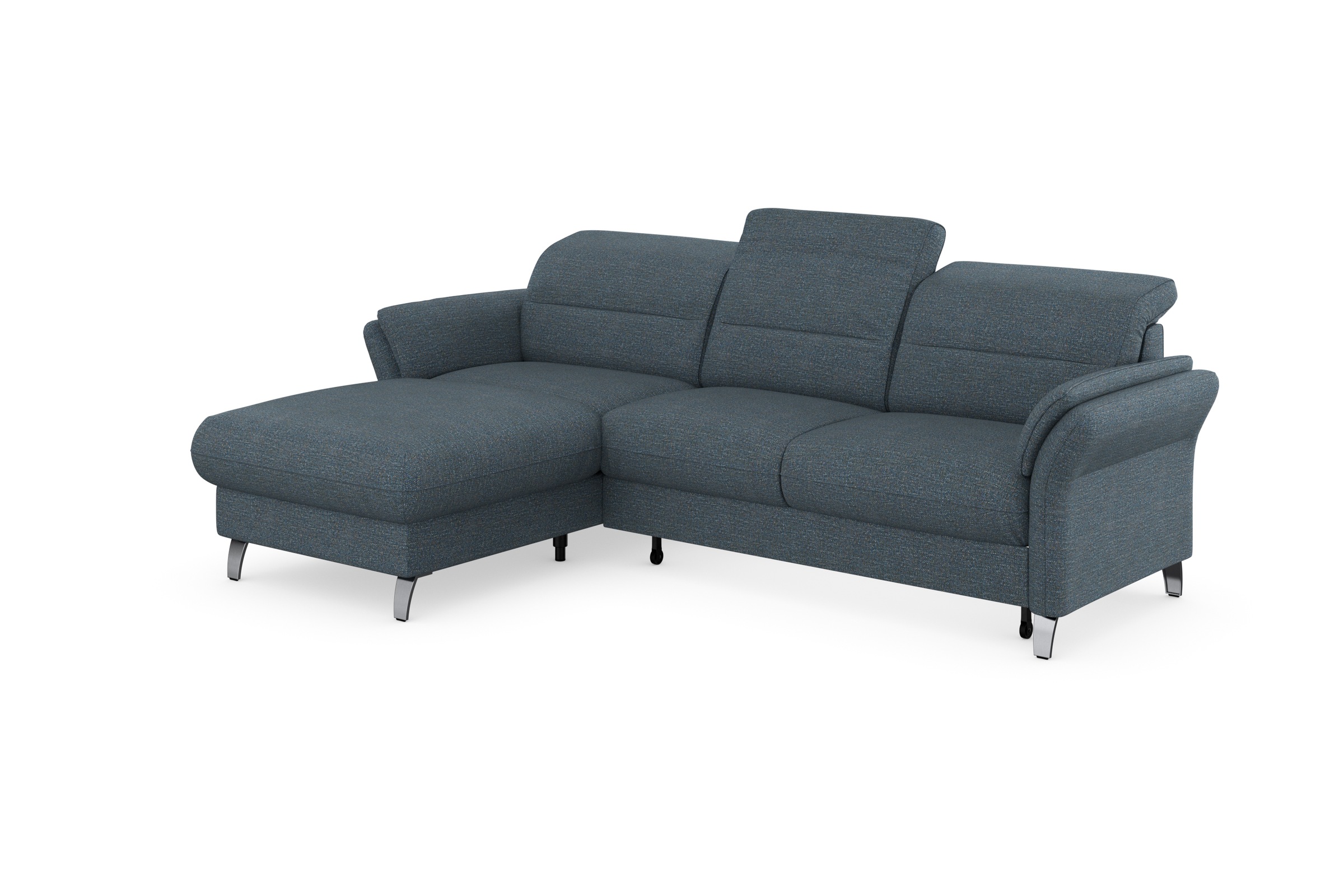sit&more Ecksofa »Grenoble L-Form mit Federkern«, wahlweise mit Bettfunktion, Bettkasten, Arm- und Kopfteilverstellung