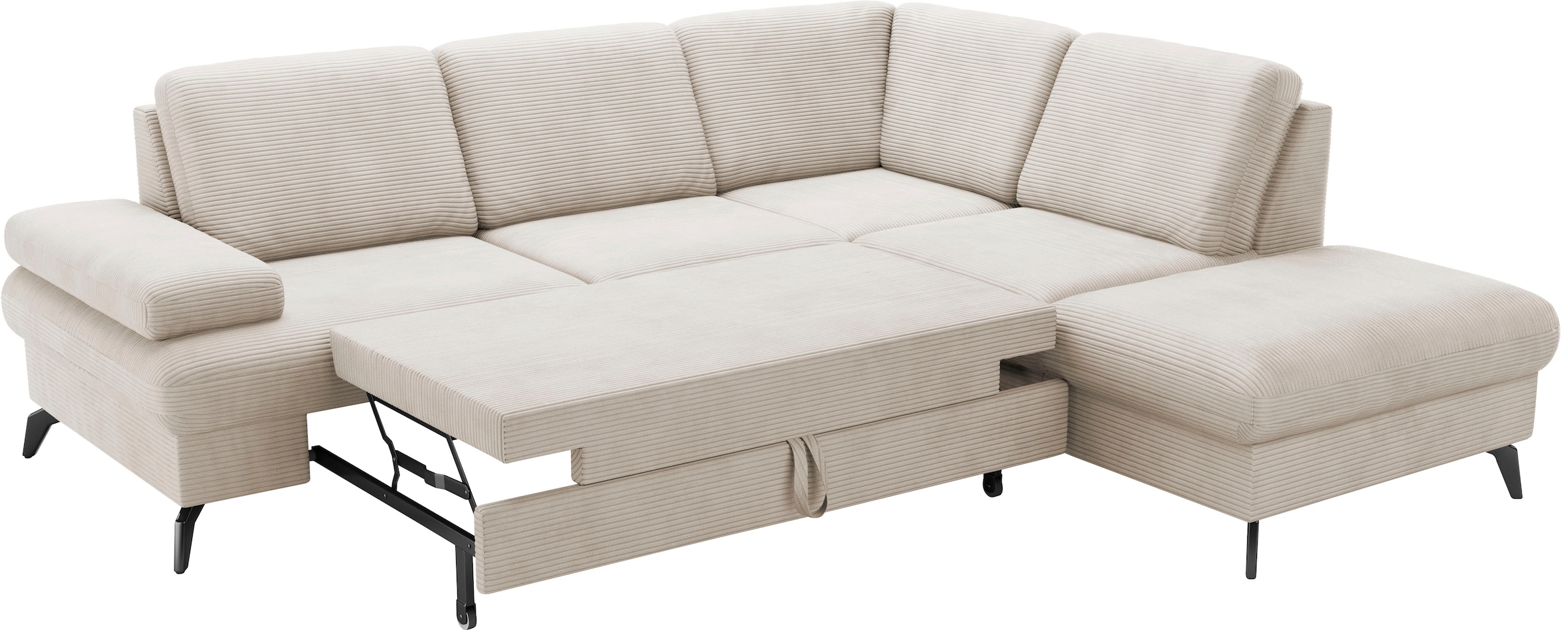 sit&more Ecksofa »Morris Jubi L-Form«, inkl. Armteilfunktion und 1 Zierkissen, wahlweise mit Bettfunktion