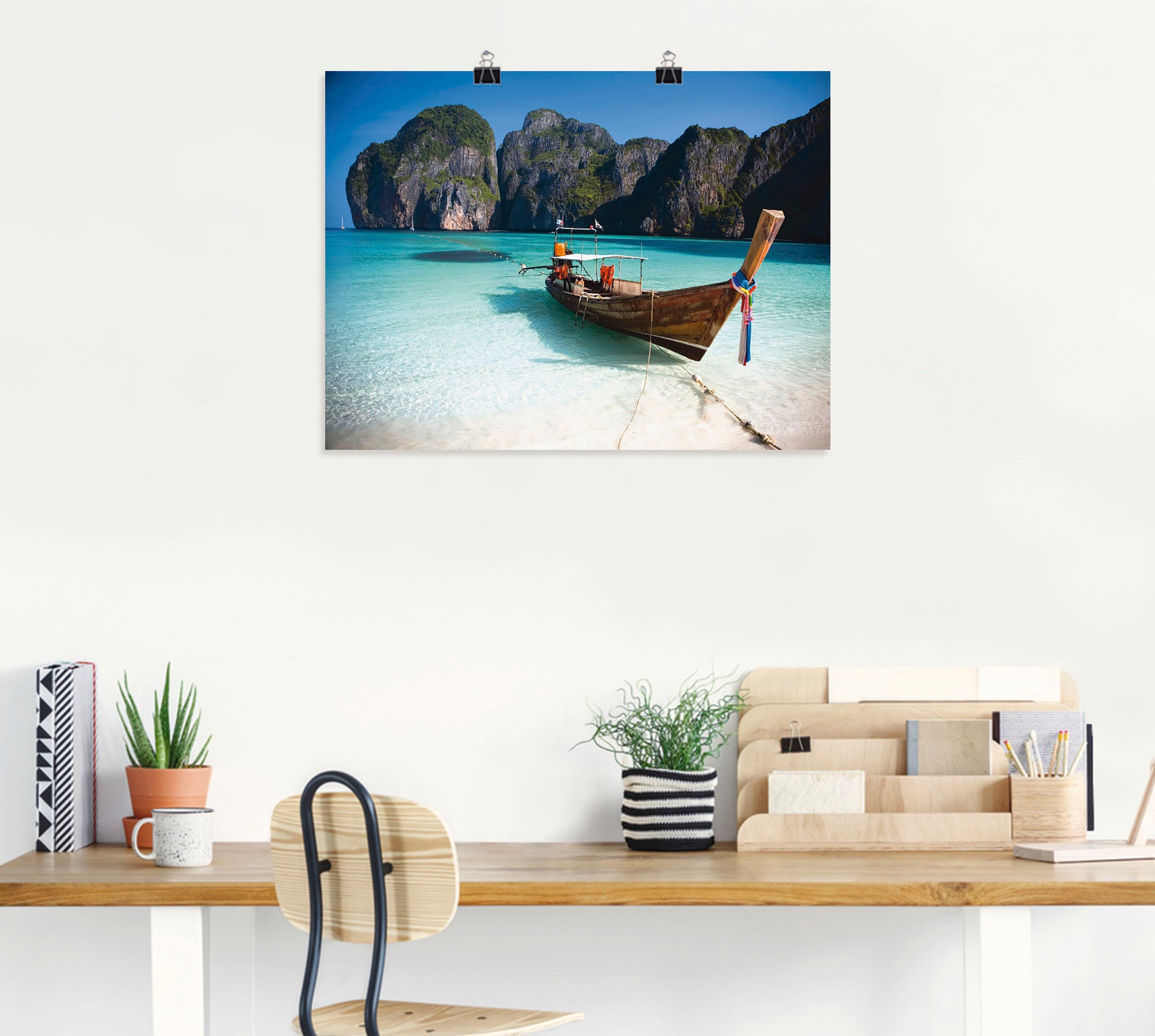 Artland Wandbild »Maya Bay, Koh Phi Phi Leh, Thailand«, Boote & Schiffe, (1 St.), als Leinwandbild, Poster, Wandaufkleber in verschied. Größen