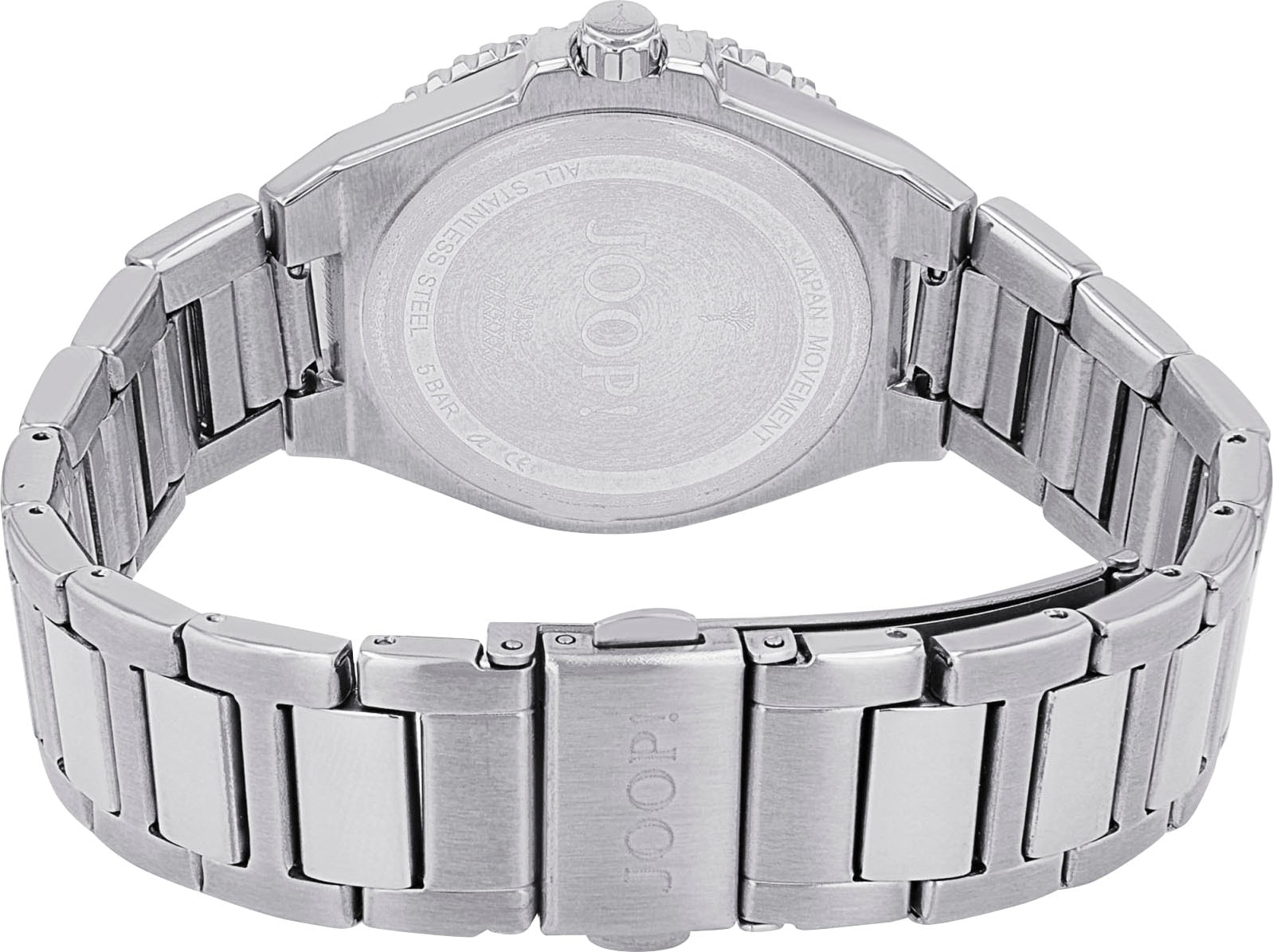 JOOP! Quarzuhr, Armbanduhr, Damenuhr, Edelstahlarmband, analog, Datum