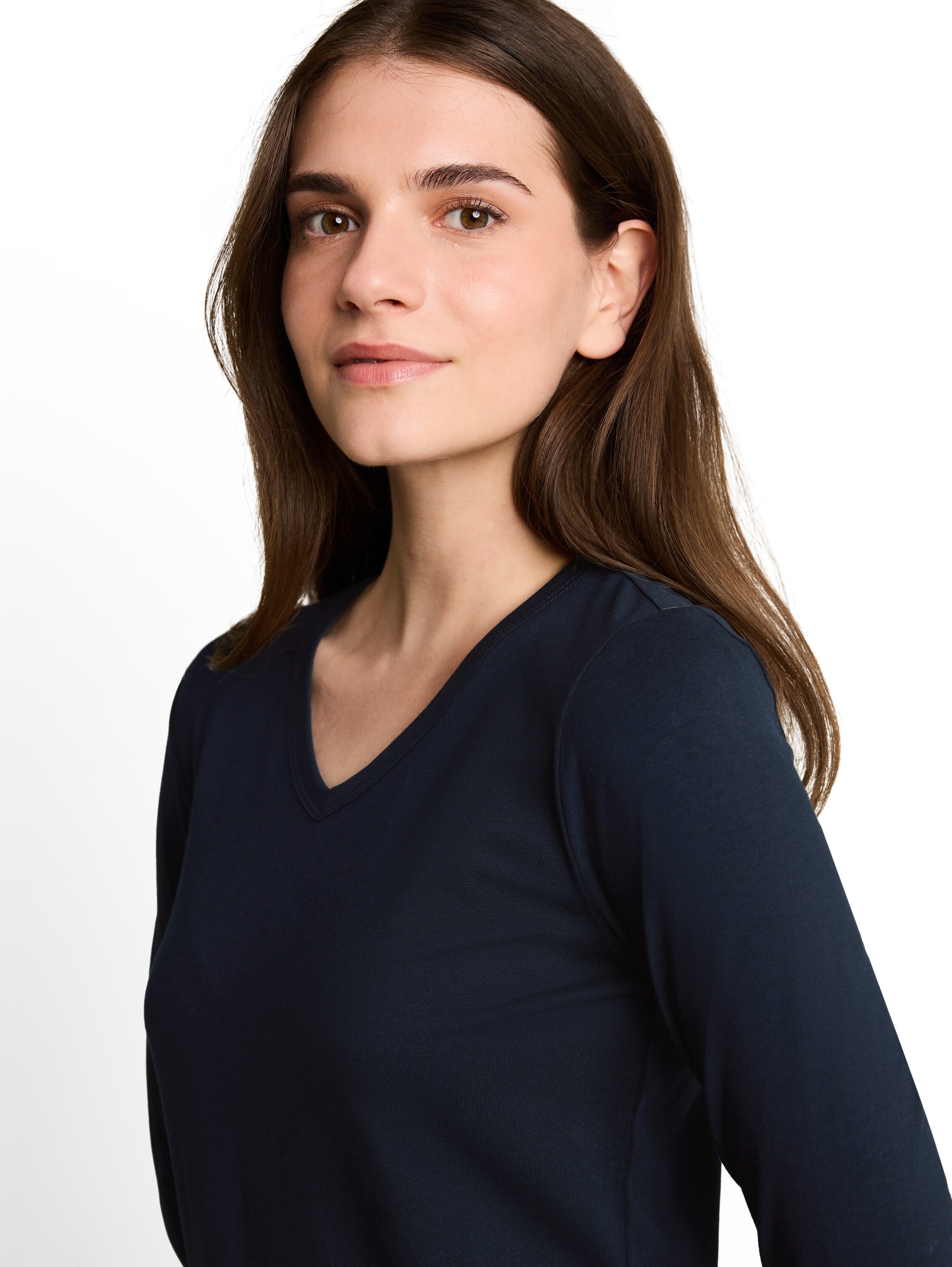 TOM TAILOR Langarmshirt »Regular« mit V-Ausschnitt