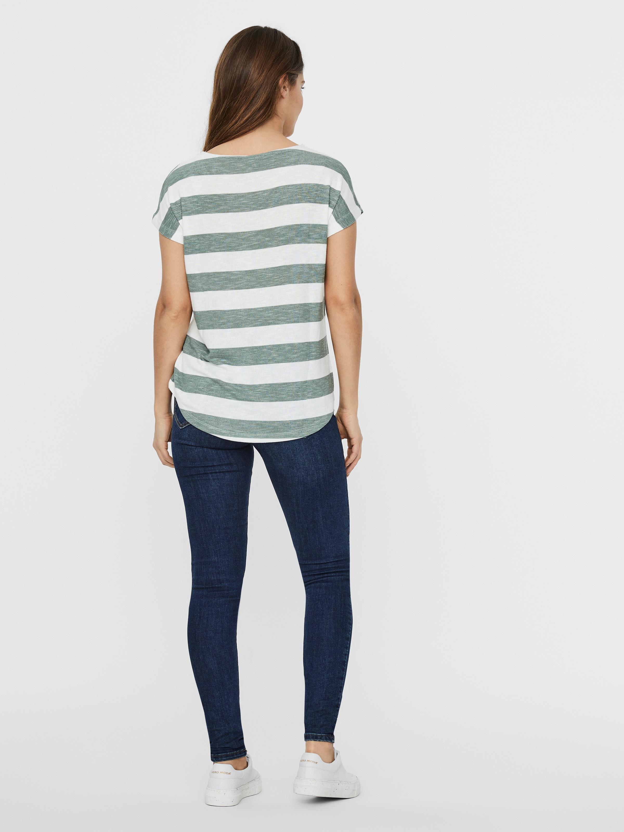 Vero Moda Kurzarmshirt »VMWIDE STRIPE SL TOP GA JRS NOOS« Viskosemischung