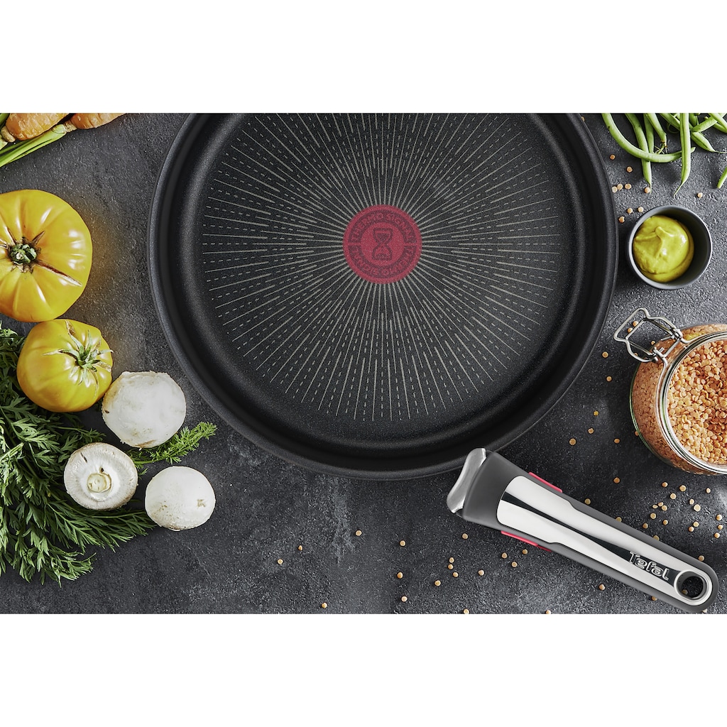 Tefal Pfannen »Ingenio Unlimited On« in 24/28 cm mit abnehmbarem Griff und »Ice Force Kochmesser« im Set