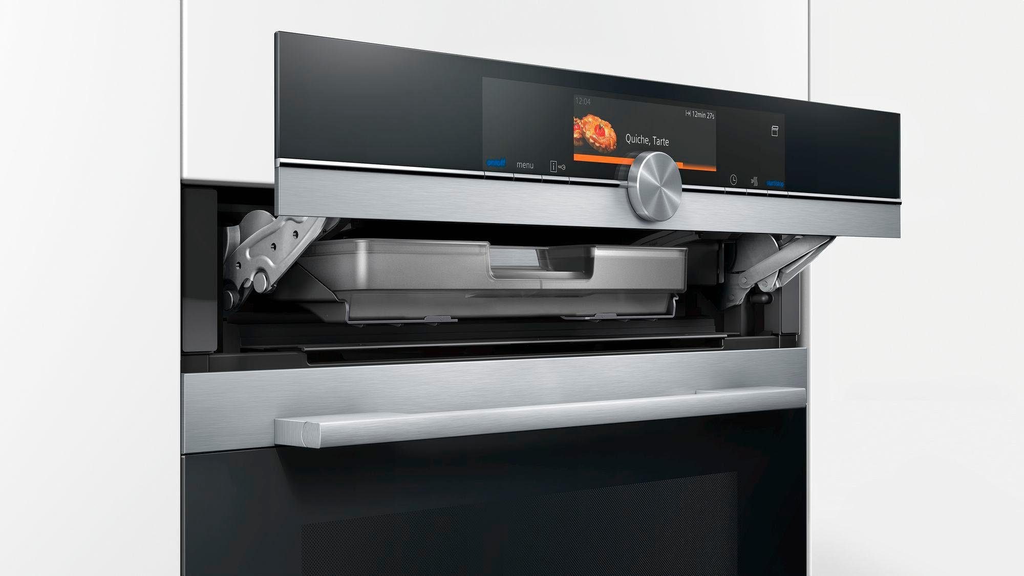 SIEMENS Dampfbackofen iQ700 »HS658GXS7«, mit 3-fach-Teleskopauszug, ecoClean Plus