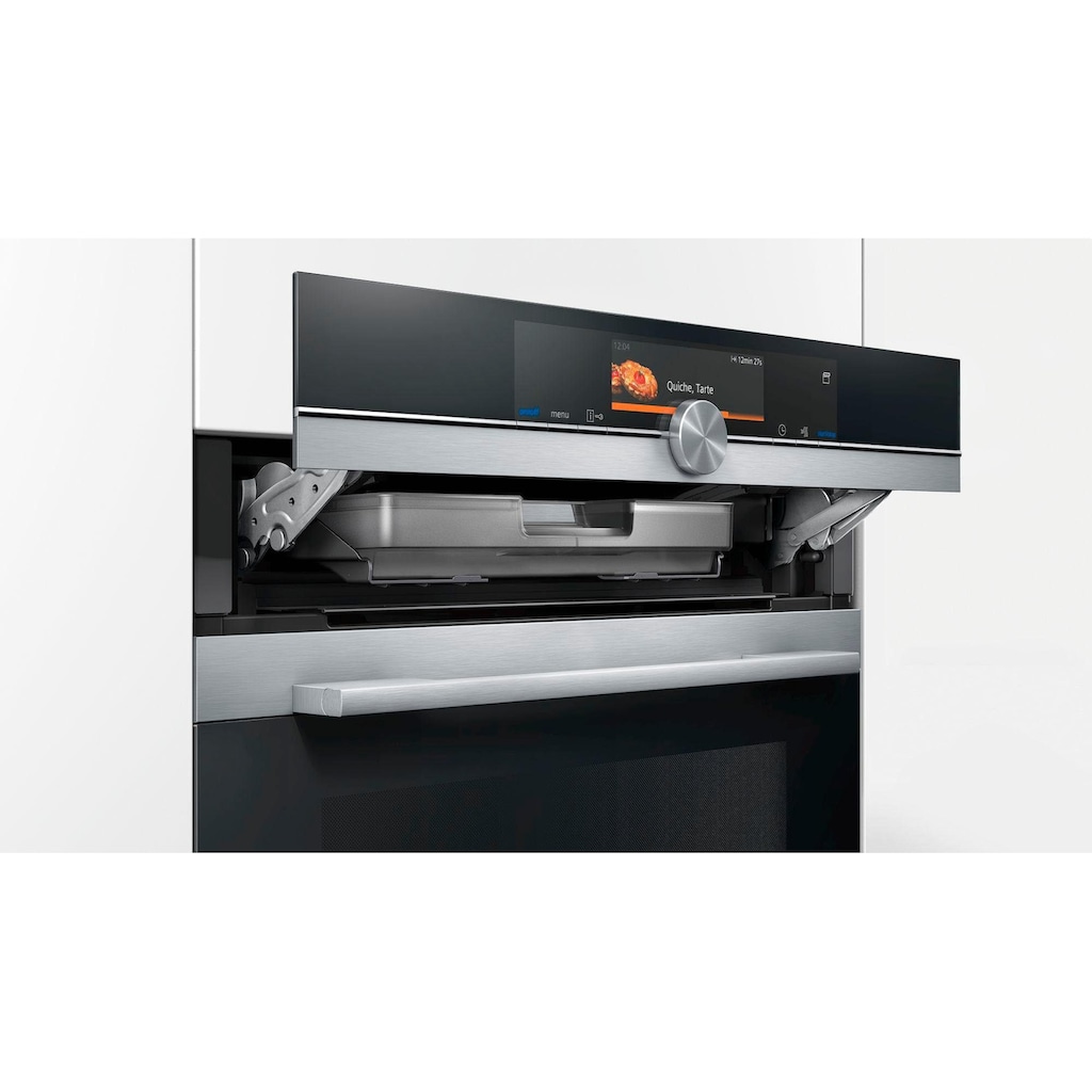 SIEMENS Dampfbackofen »HS658GXS7«, HS658GXS7, mit 3-fach-Teleskopauszug, ecoClean Plus