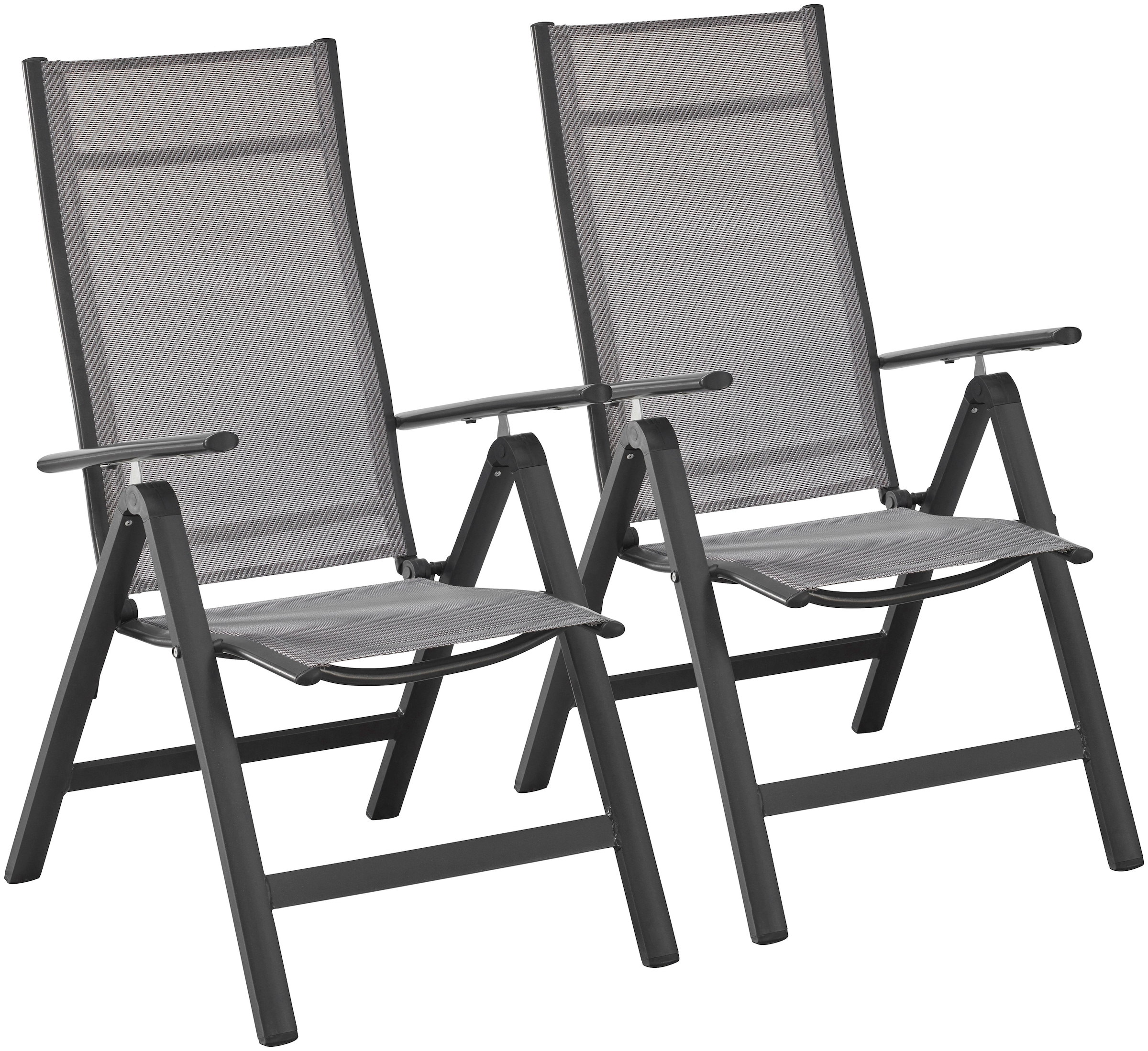 MERXX Gartenstuhl "Amalfi" (Set) 2 Stk.2er Set, Alu/beschichtetes Textil, verstellbar