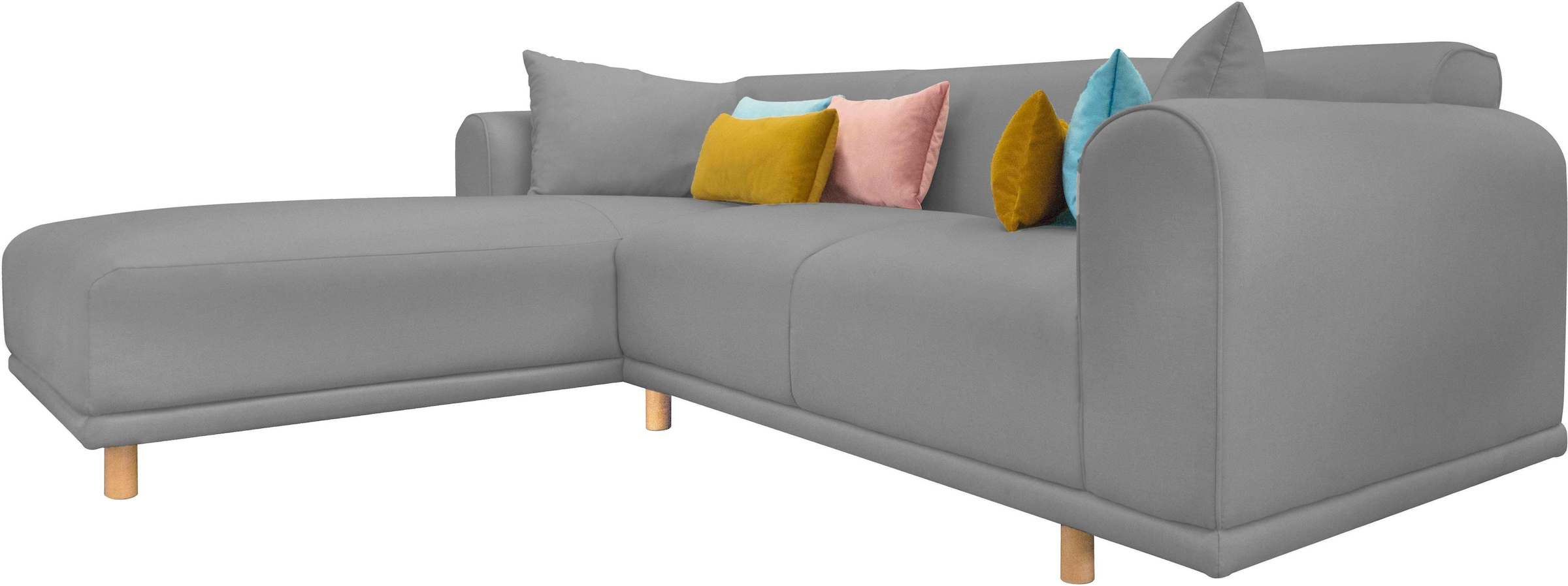 andas Ecksofa »Maroon L-Form«, in skandinavischem Design, mit losen Kissen