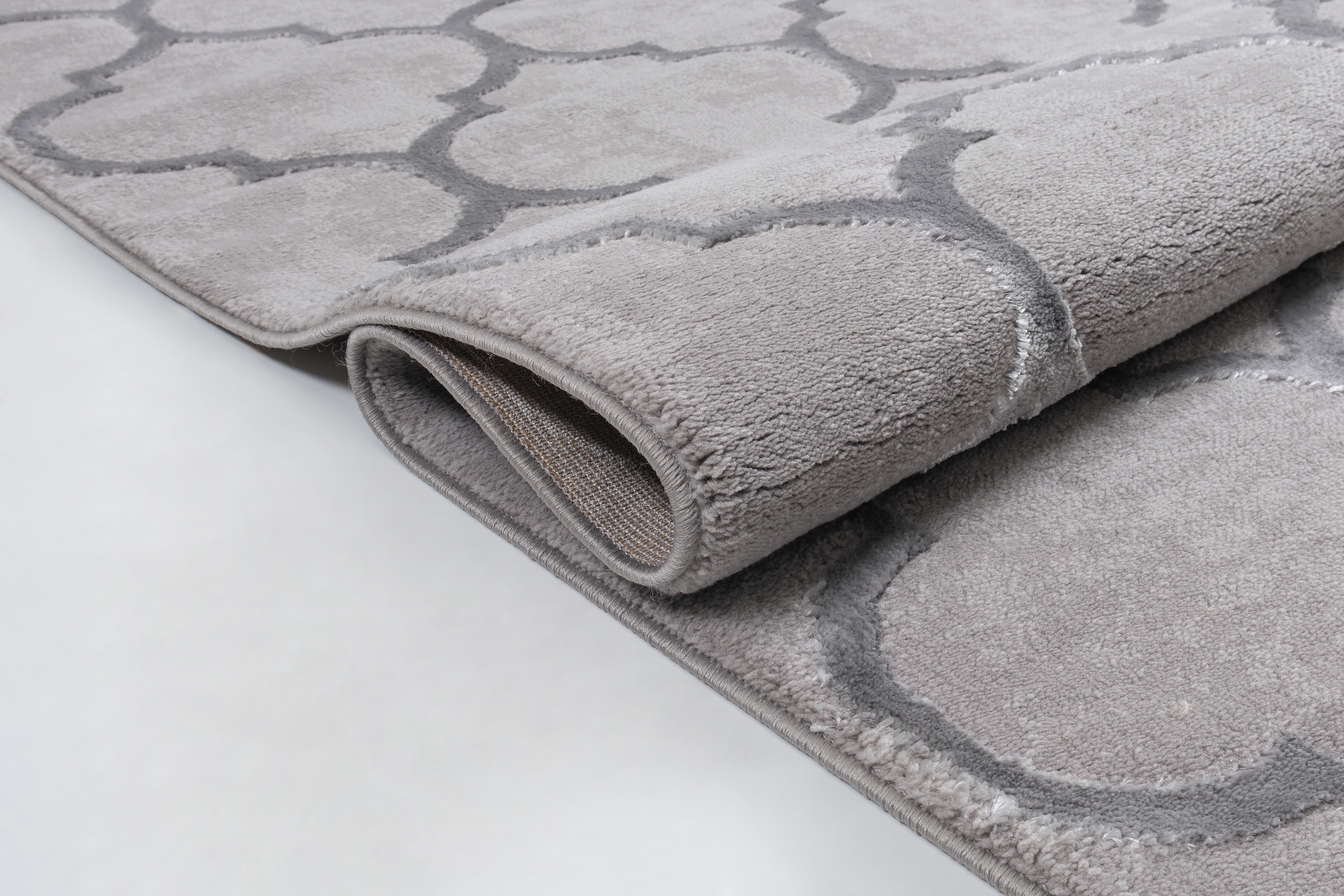 my home Teppich »Badra  Kurzflor« rechteckig 12 mm Höhe geometrisch, Hoch Tief Design, 3-D Wirkung, Ornamente, Wohnzimmer